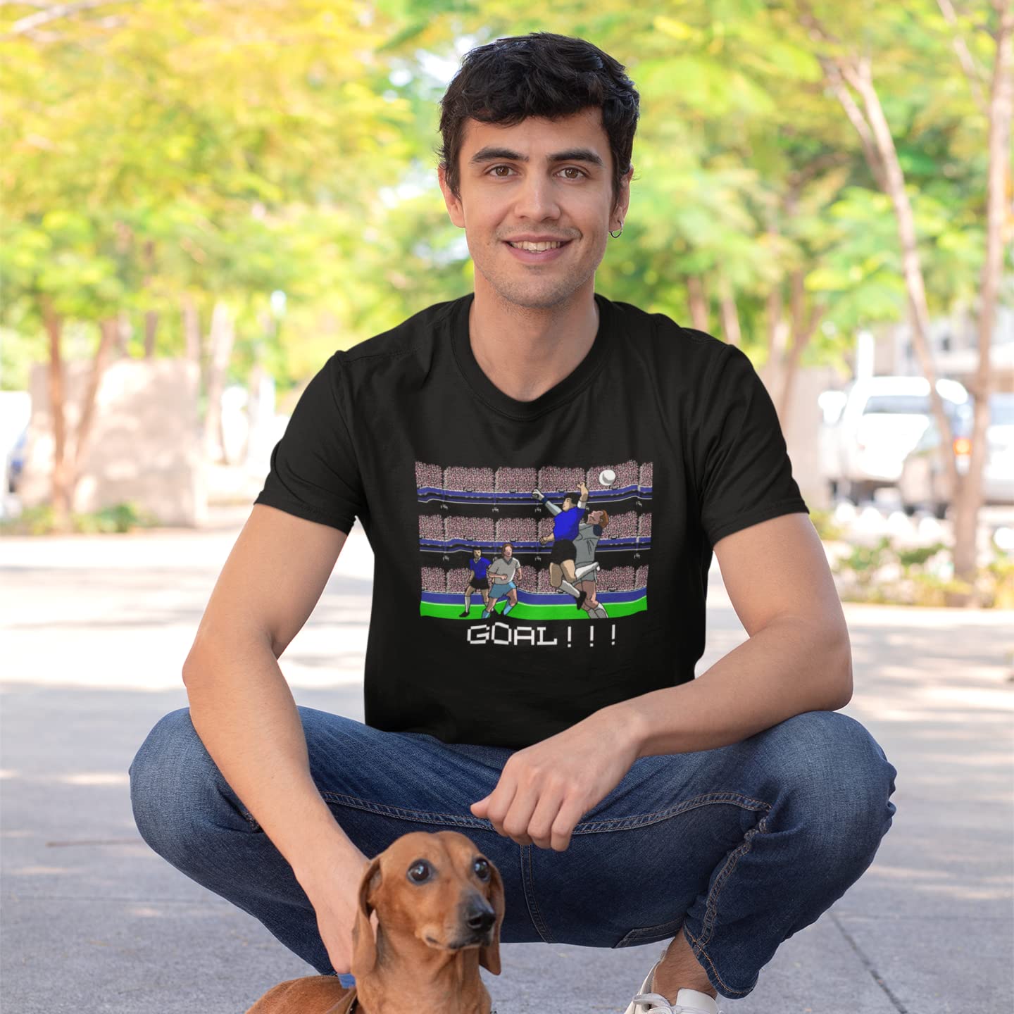 Cutscene Classics 8-Bit Retro Gaming Soccer Moments Men’s T-Shirt