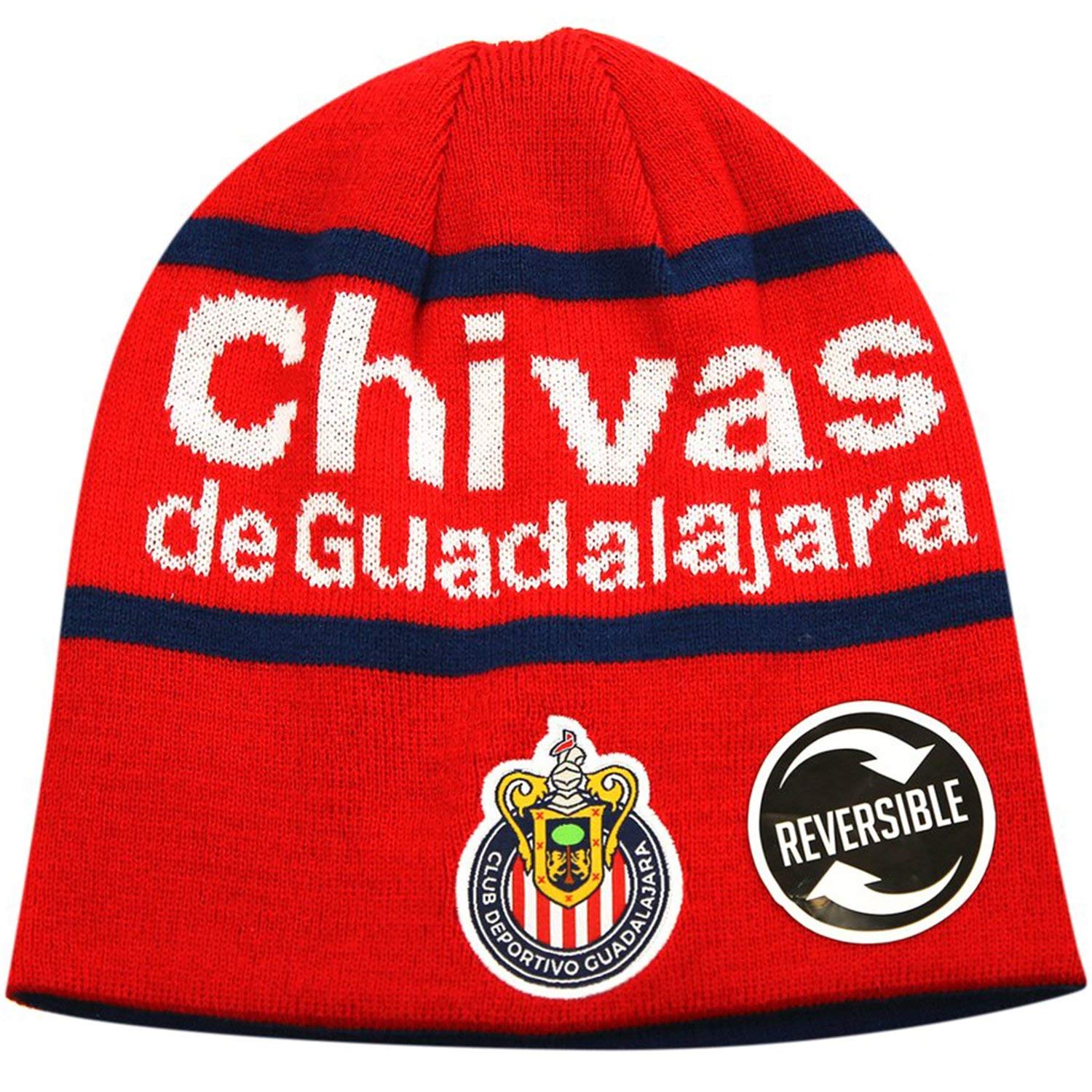 Icon Sports Unisex Adult Knit Warm Hat Mexicana De Fútbol Asociación Casual Active Sports Soccer Reversible Acrylic Beanie (CH46BN, One Size)