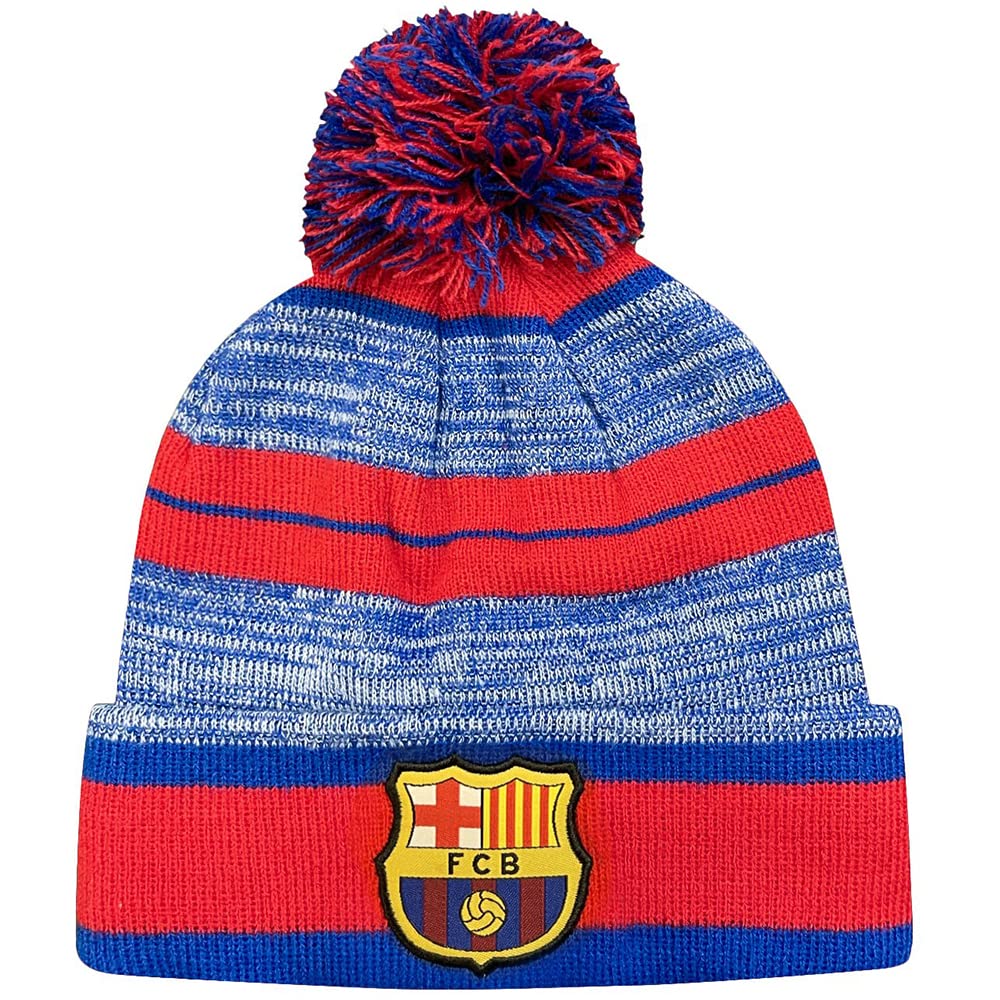 Icon Sports Soccer Team Beanie – Kids Official Football Club Knit Winter Warm Pom Cap Casual Hat for Youth Boys Girls