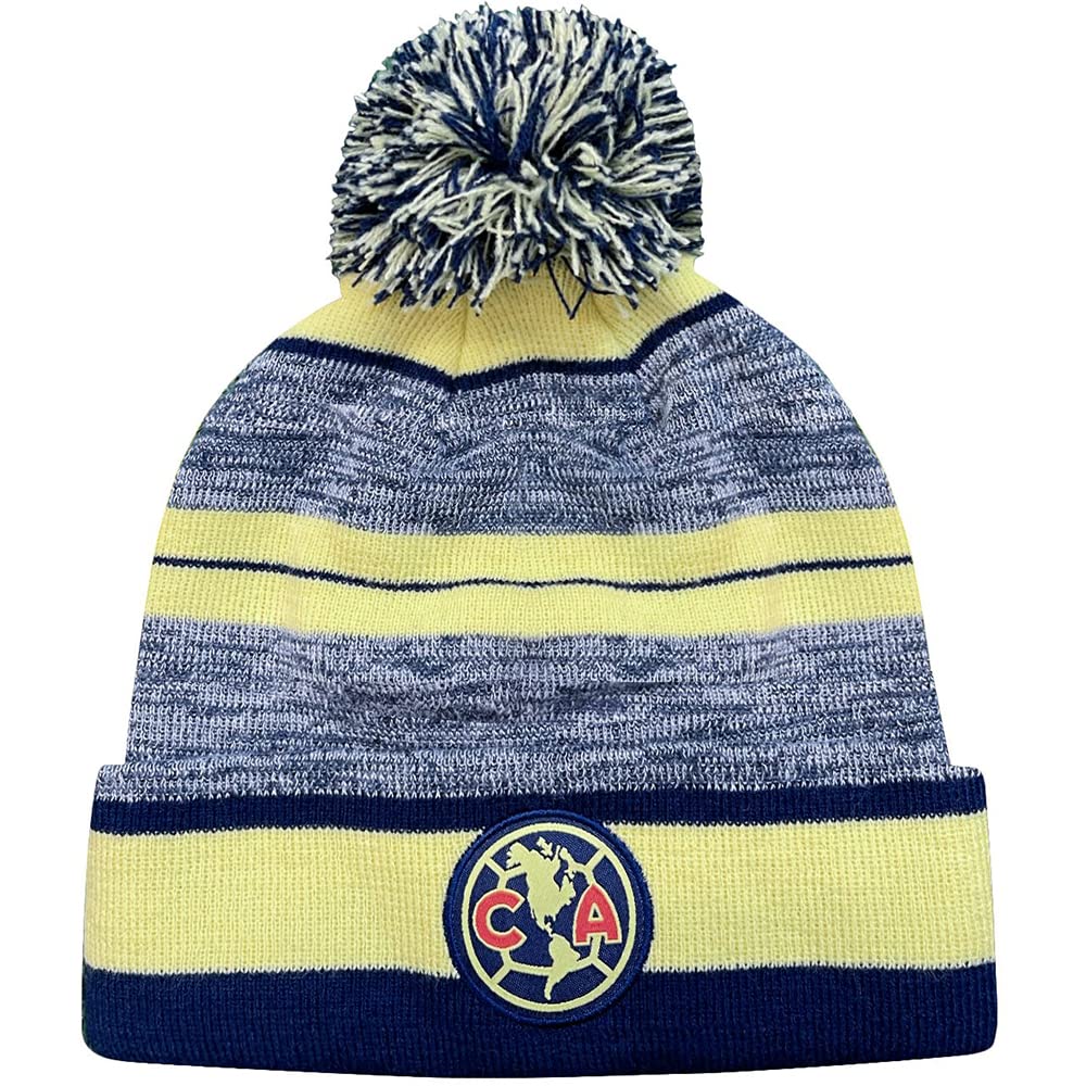 Icon Sports Soccer Team Beanie – Adult Official Football Club Knit Winter Warm Pom Cap Casual Hat for Men Women Unisex