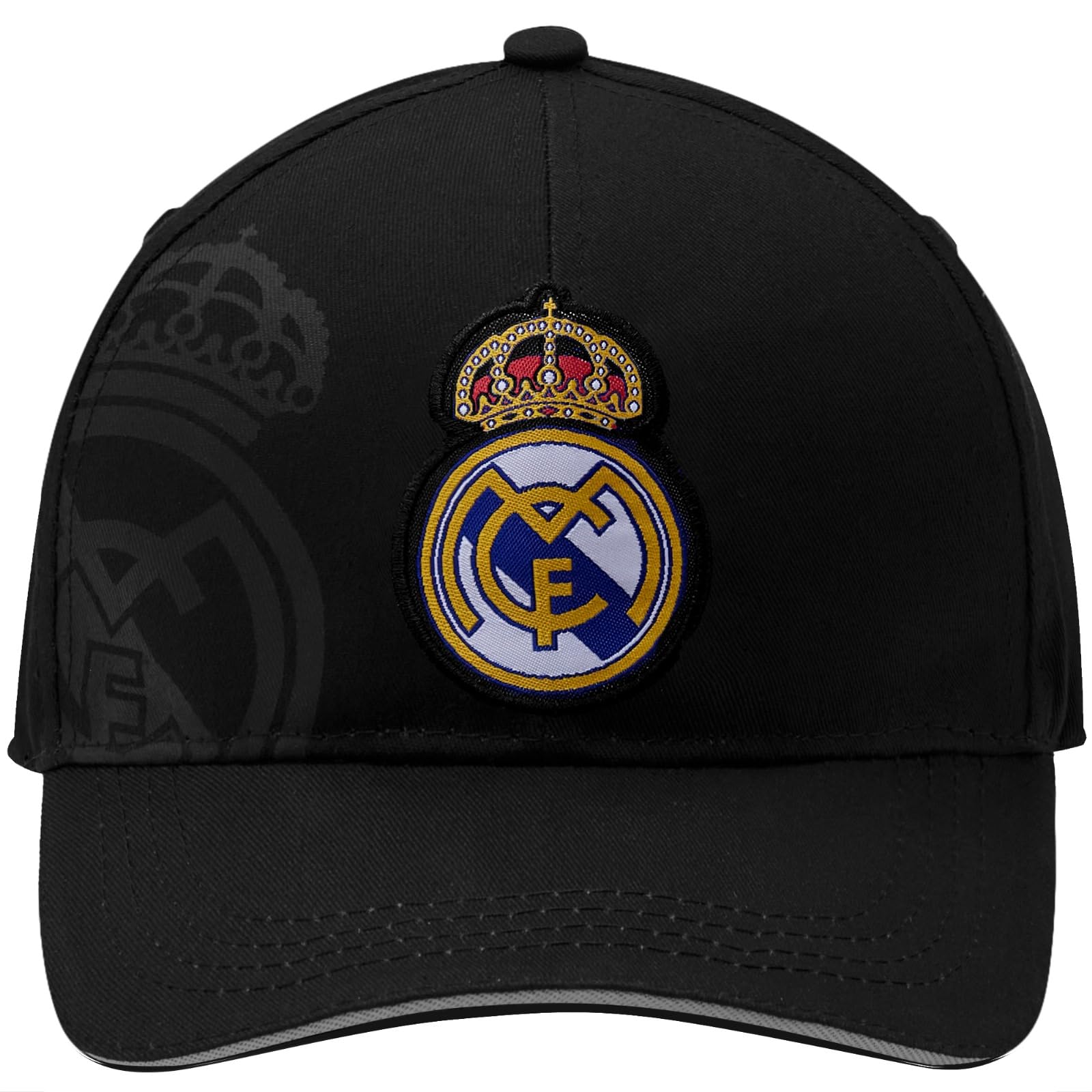 2024 Compatible with Real Madrid Official Soccer Cap Black with Faded Version Logo 3 2024 Compatible with Real Madrid Official Soccer Cap Black with Faded Version Logo