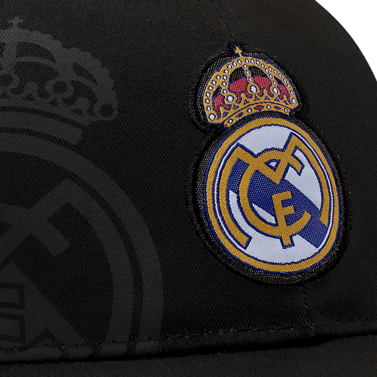 2024 Compatible with Real Madrid Official Soccer Cap Black with Faded Logo