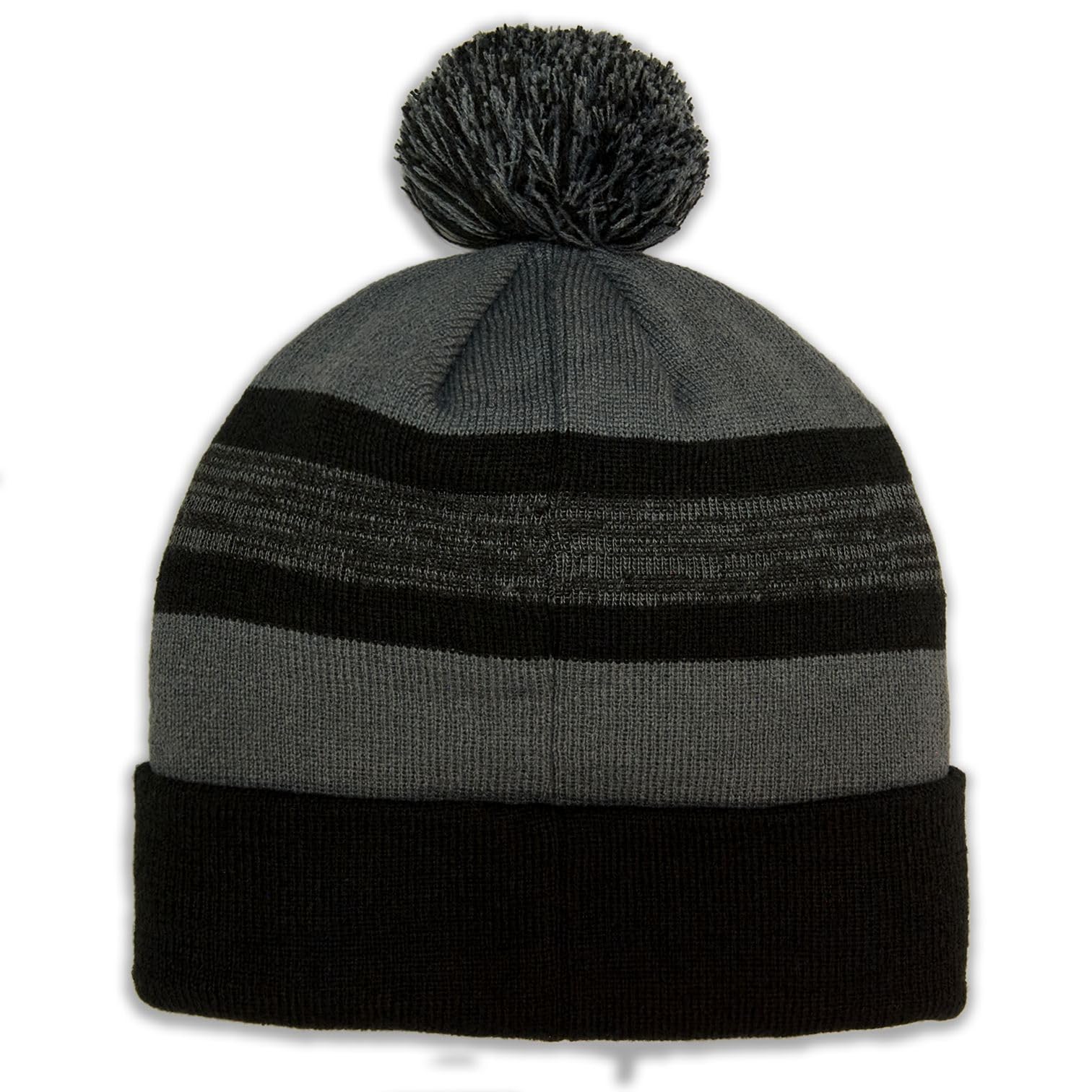 2024 Compatible with Real Madrid Official Grey with Black Line Pattern Beanie