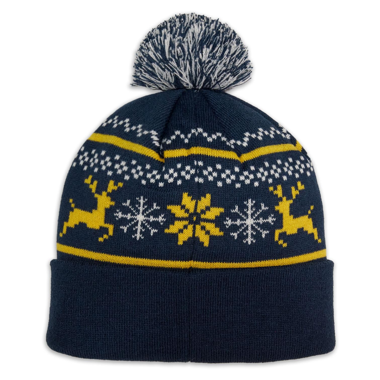 2024 Compatible with Real Madrid Official Navy with Snow Pattern Soccer Beanie