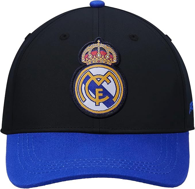 2024 Compatible with Real Madrid Official Soccer Cap 2 Black with Blue