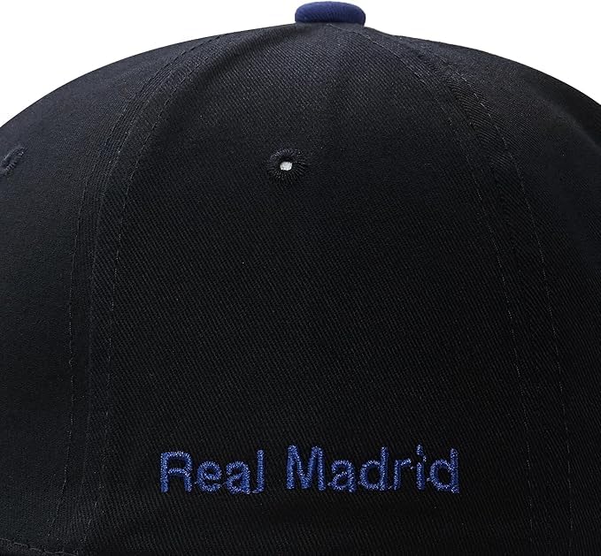 2024 Compatible with Real Madrid Official Soccer Cap 2 Black with Blue 4 2024 Compatible with Real Madrid Official Soccer Cap 2 Black with Blue