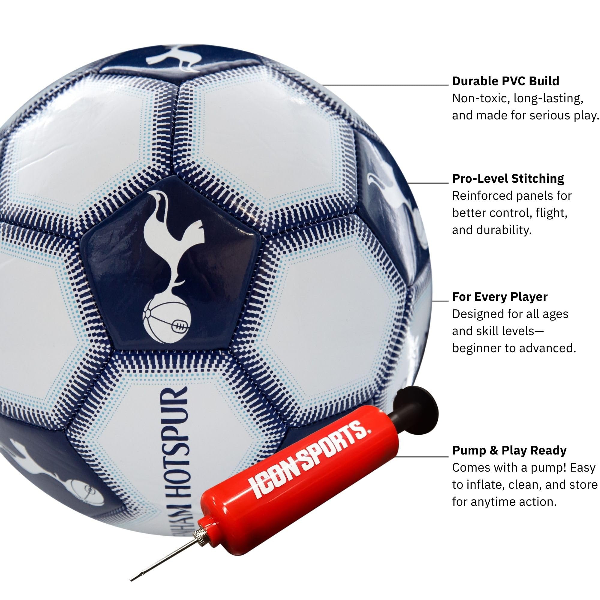 Icon Sports Official Tottenham Hotspur FC Soccer Ball