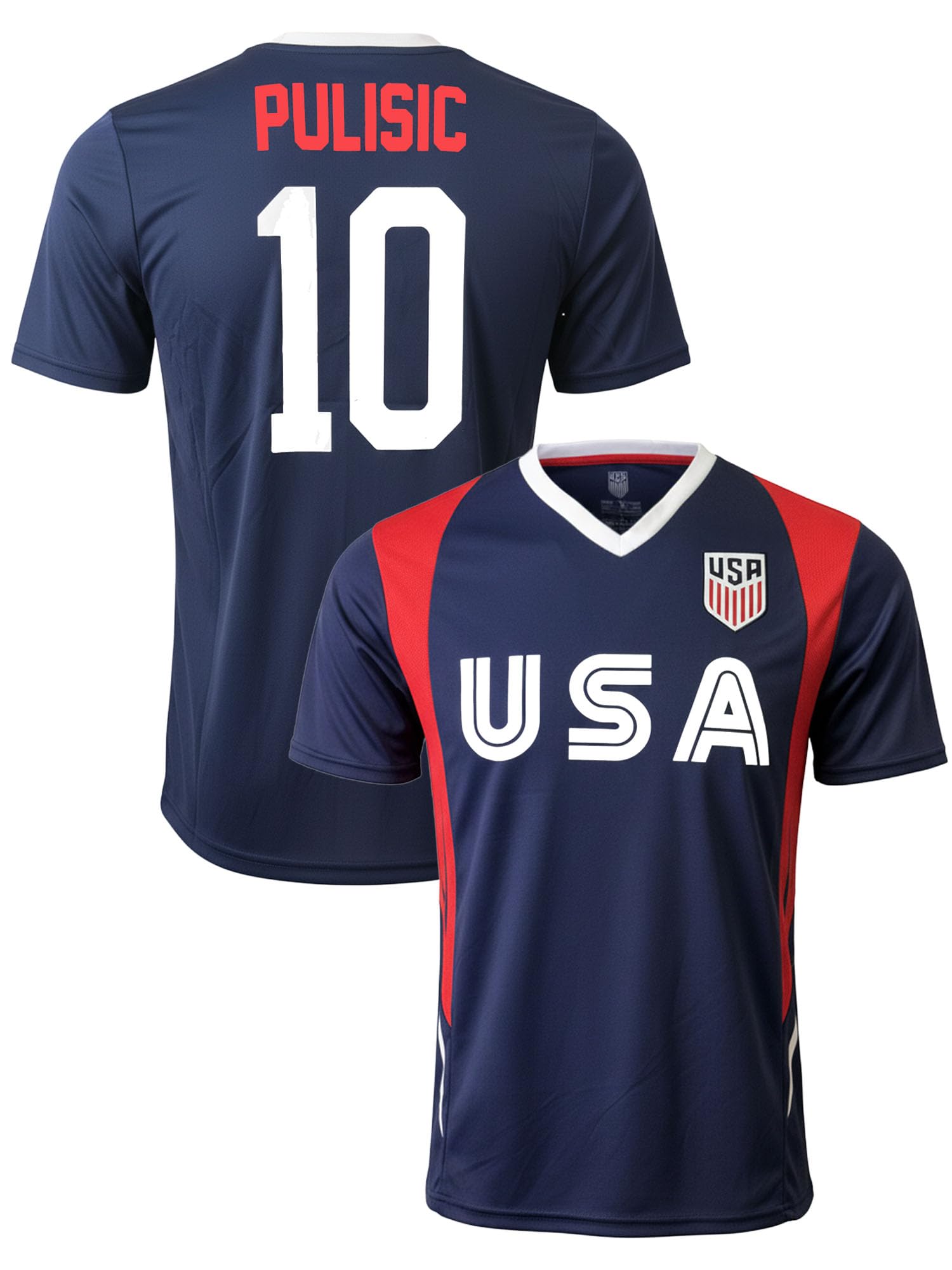 Icon Sports Kids' U.S. Soccer Shirt – Christian Pulisic #10 - Licensed Youth USA Soccer Fan Shirt