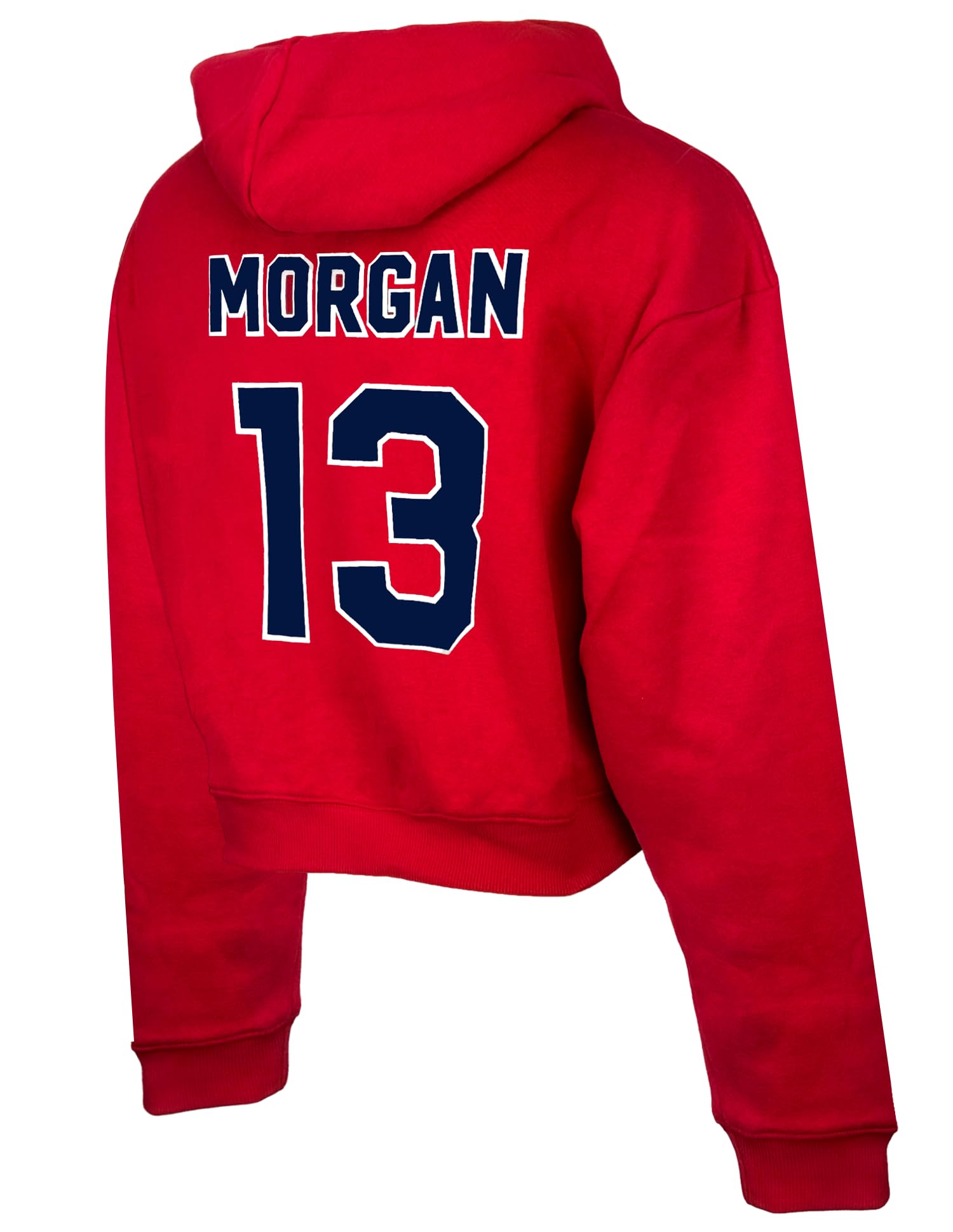 Icon Sports Alex Morgan Women's U.S. Soccer Cropped Hoodie, Adult Sizes Long-Sleeve Sweatshirt with Hood