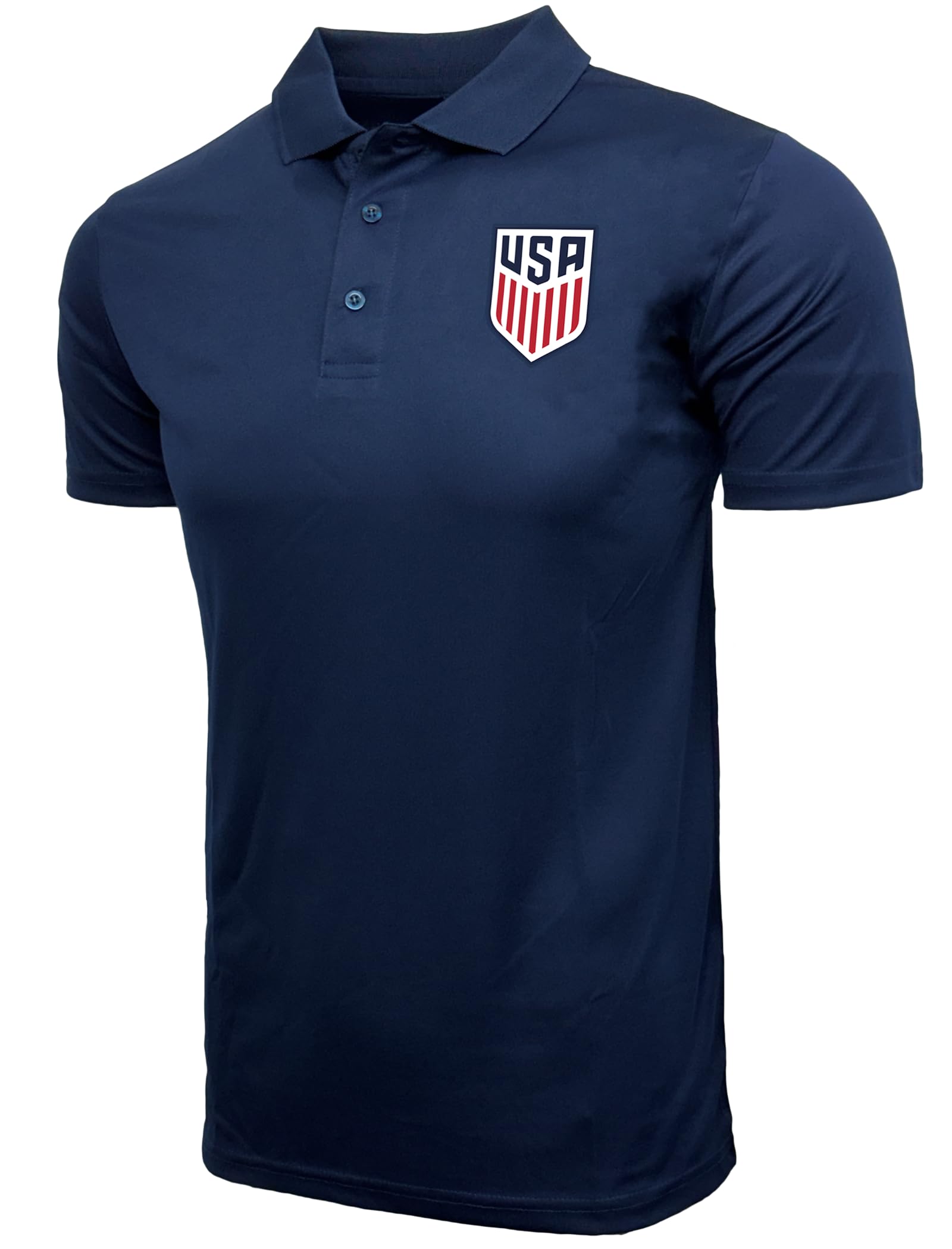 Icon Sports Licensed Boy's U.S. Soccer Polo Shirt Short Sleeve Polo, Youth Sizes | Navy