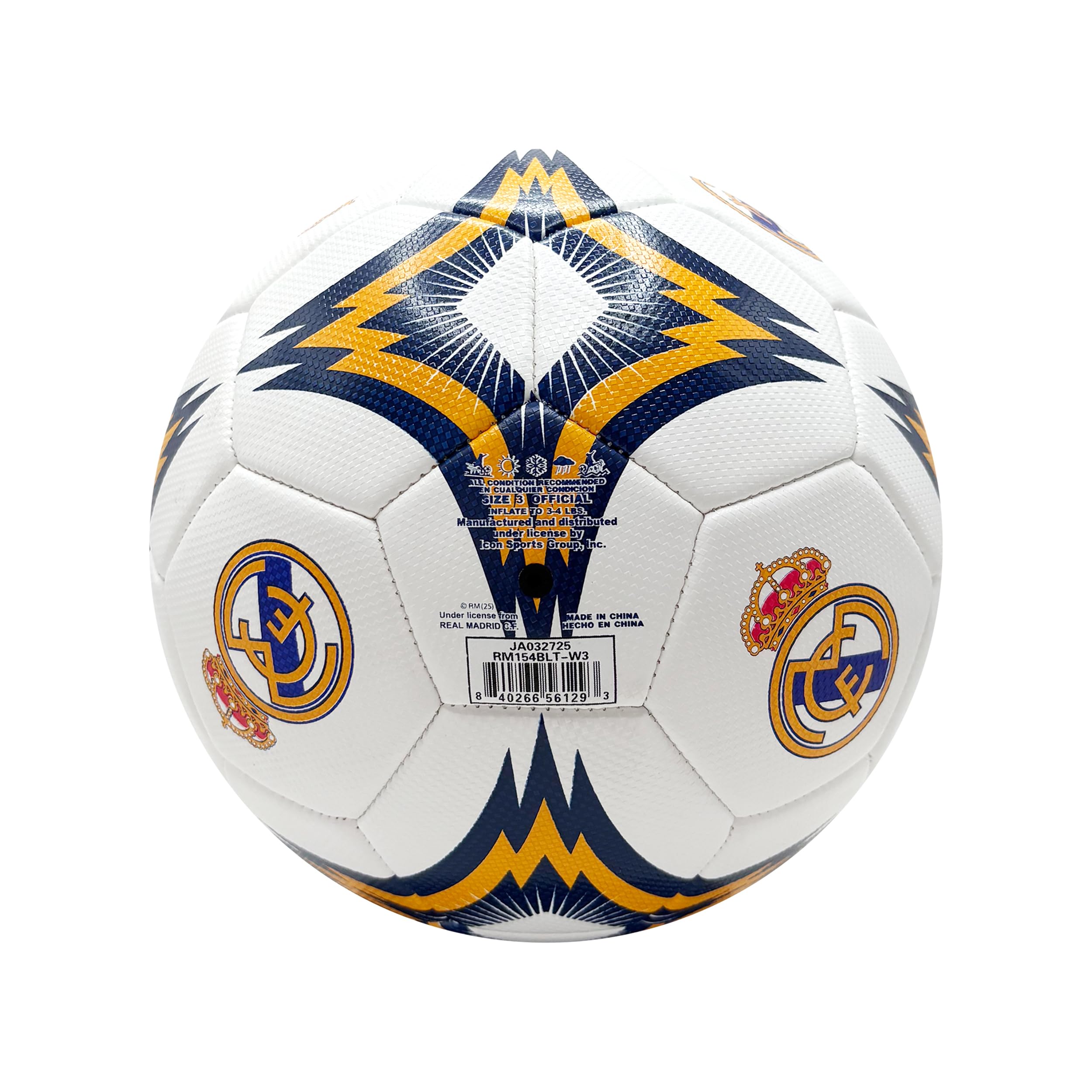 Icon Sports Officially Licensed Real Madrid CF Soccer Ball