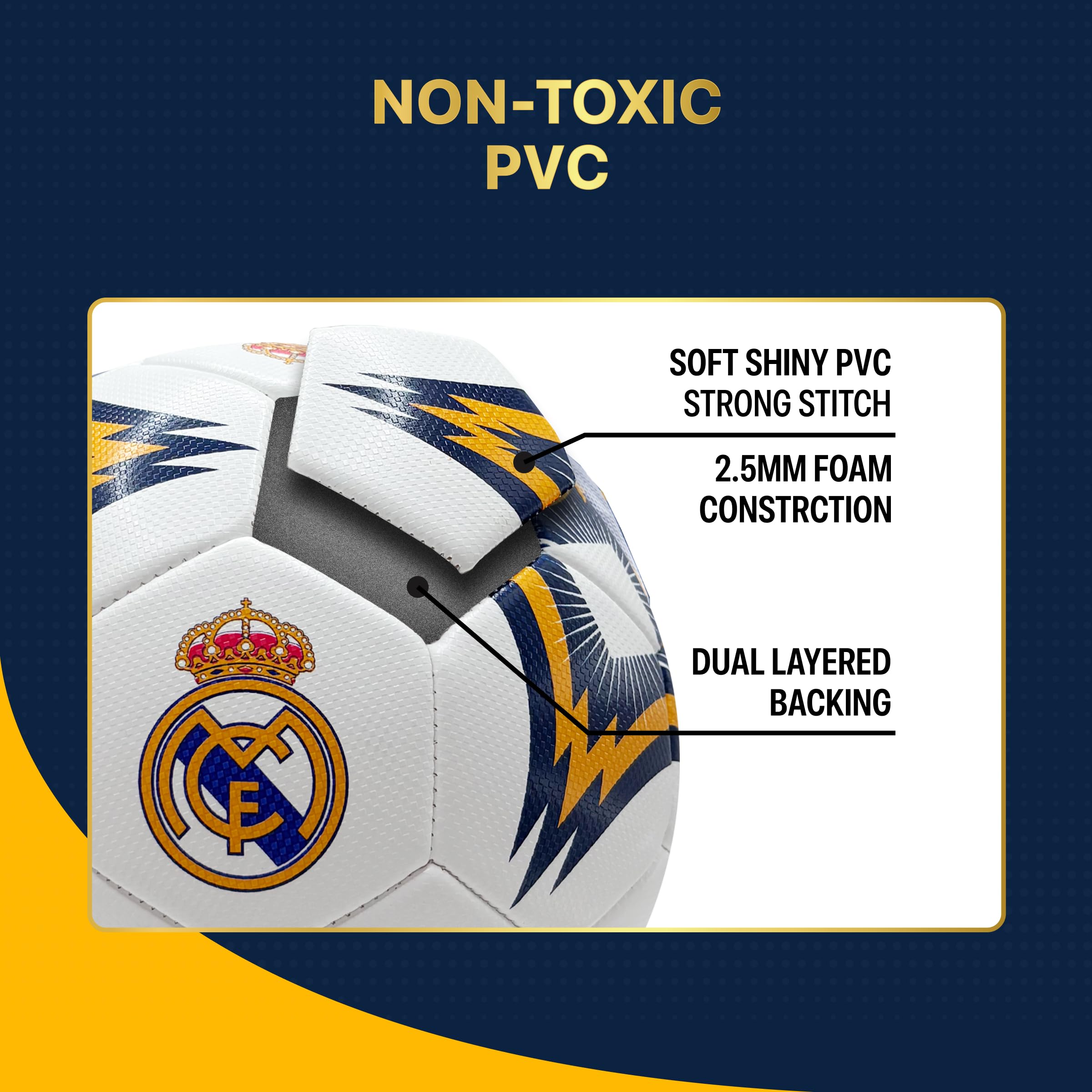 Icon Sports Officially Licensed Real Madrid CF Soccer Ball
