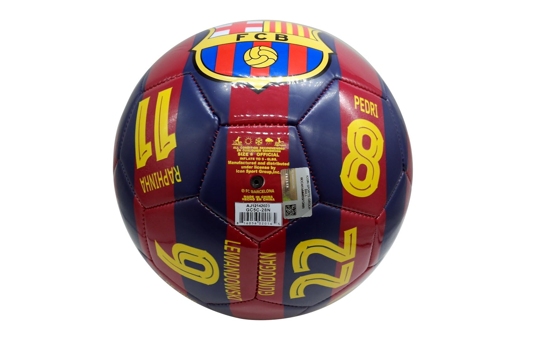 Icon Sports FC Barcelona Soccer Ball Size 4 Officially Licensed Product 01