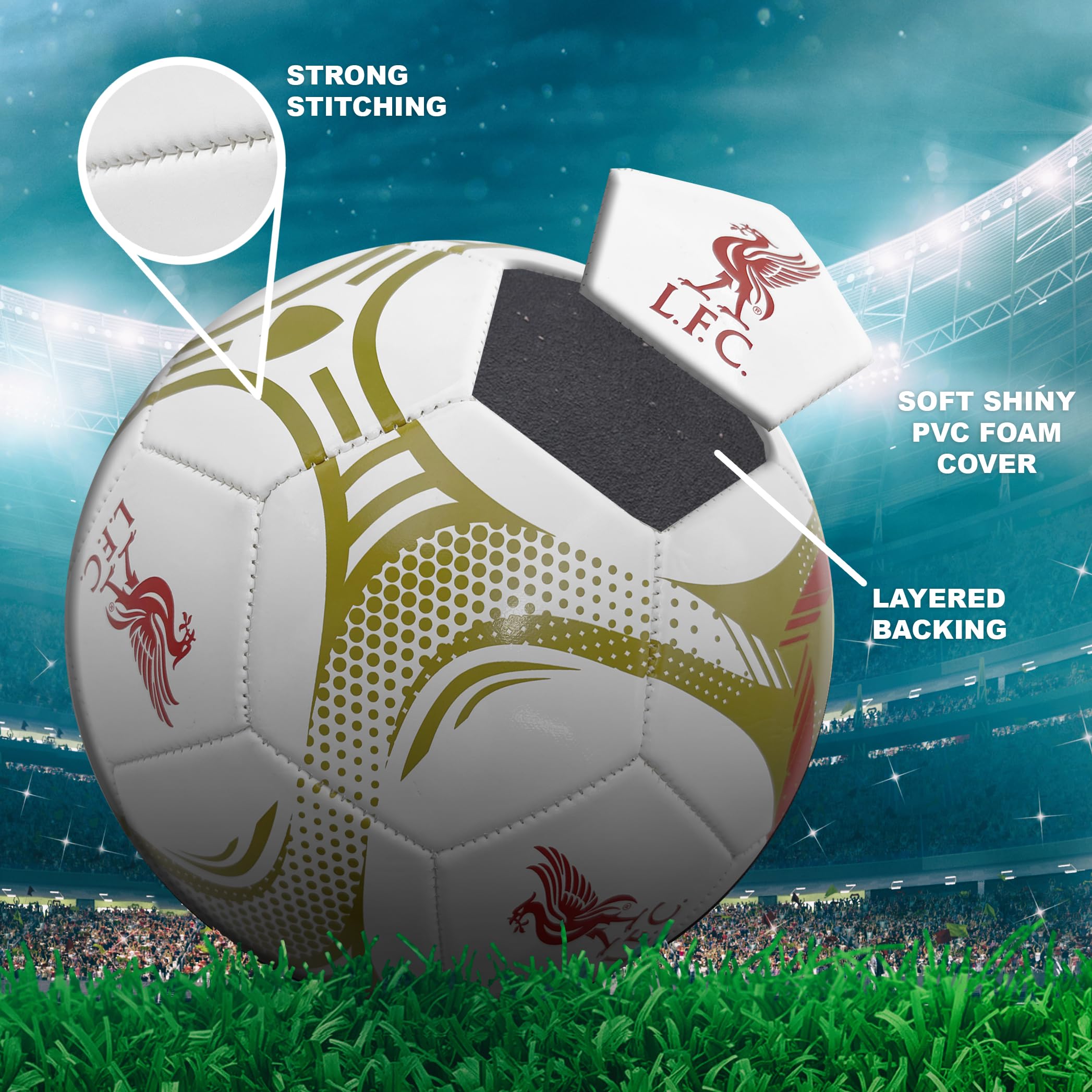 Icon Sports Officially Licensed Liverpool FC Regulation Soccer Ball