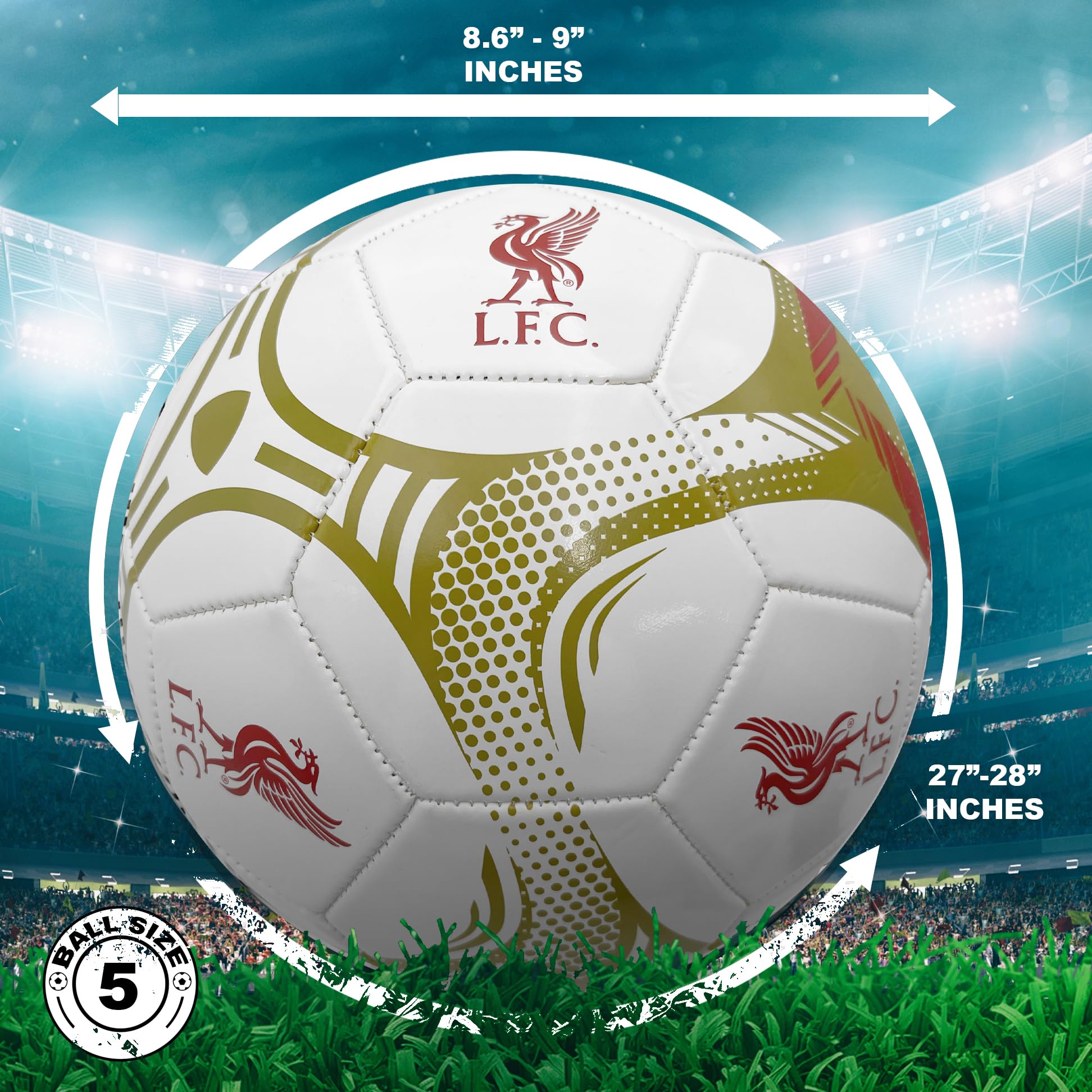 Icon Sports Officially Licensed Liverpool FC Regulation Soccer Ball