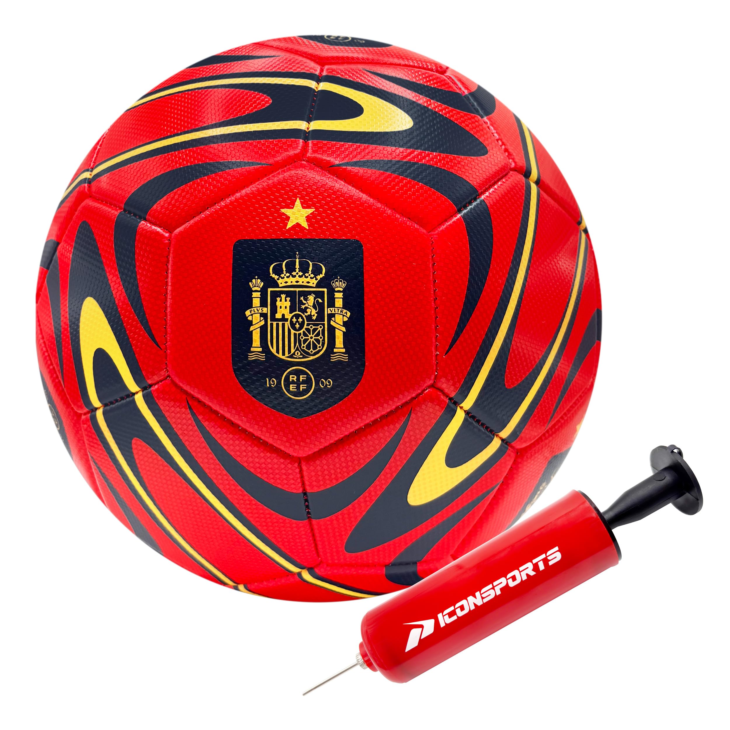 Icon Sports Officially Licensed Royal Spanish Football Soccer Ball - Size 5