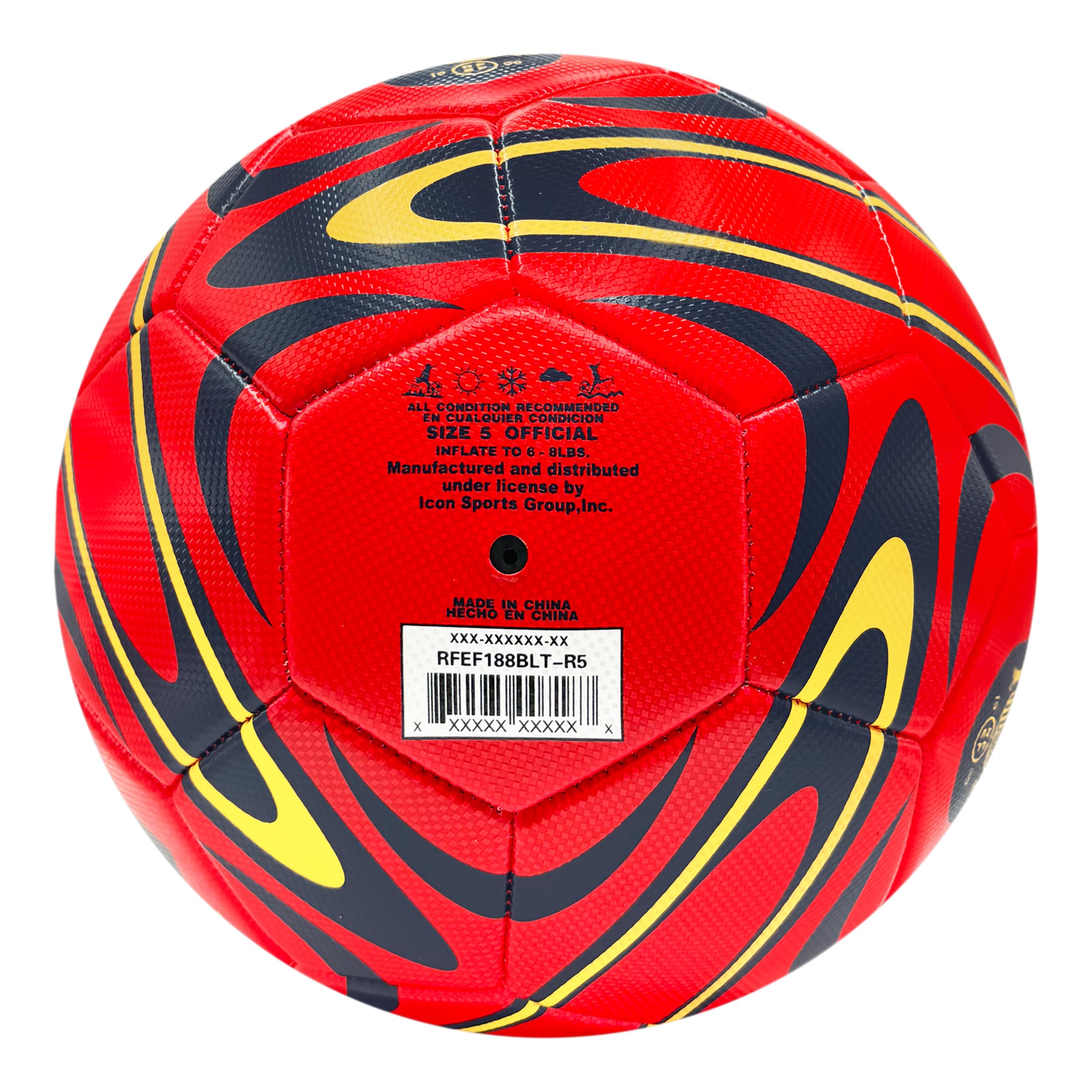 Icon Sports Officially Licensed Royal Spanish Football Soccer Ball - Size 5