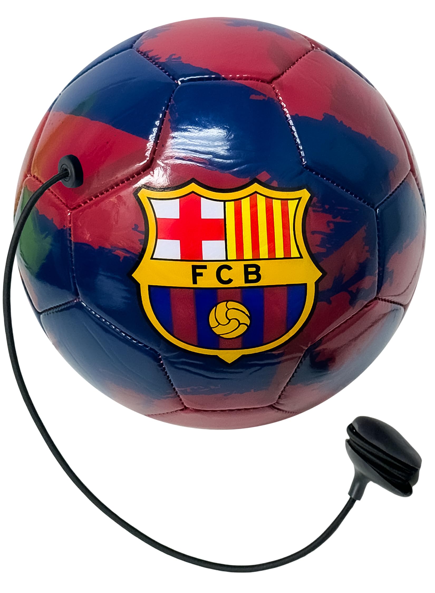 Icon Sports Barcelona Training Ball Size 4, Licensed Barcelona Kick Throw Solo Practice Training Ball #4, Blue