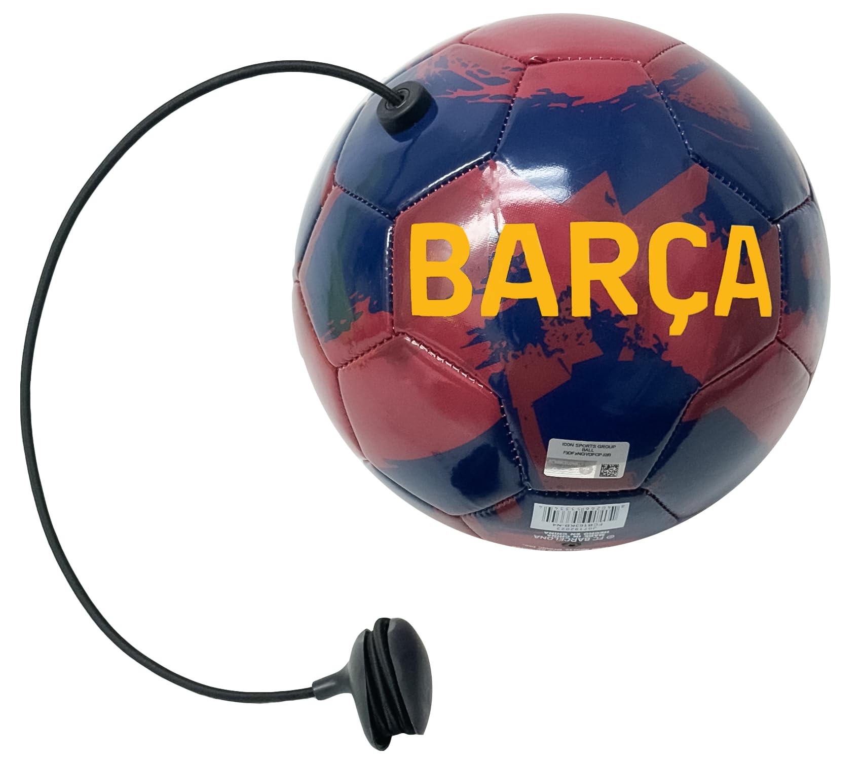 Icon Sports Barcelona Training Ball Size 4, Licensed Barcelona Kick Throw Solo Practice Training Ball #4, Blue