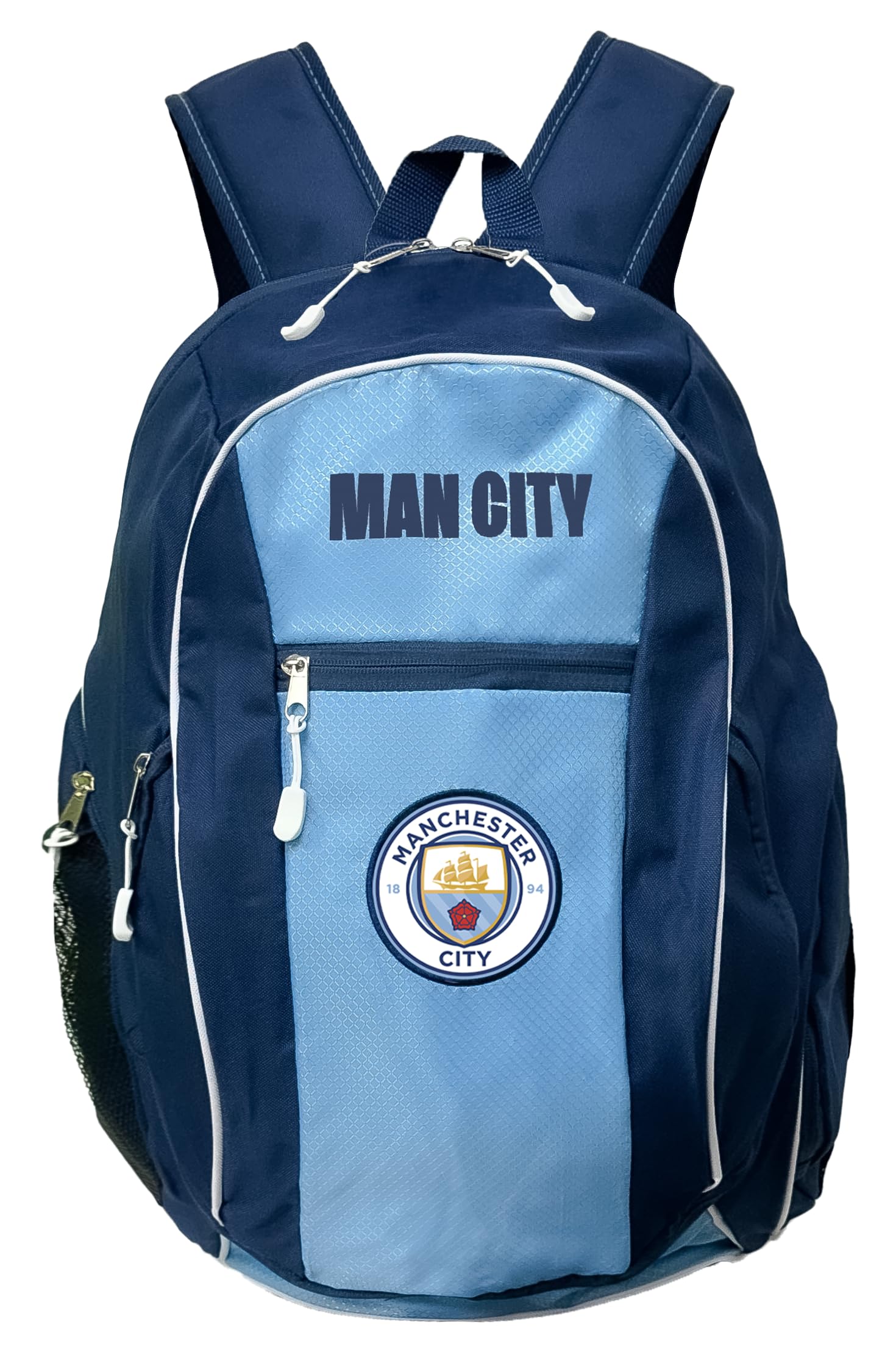 Manchester City Backpack, Officially Licensed Man City Adult Backpack With Soccer Ball Compartment