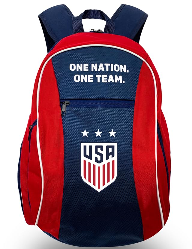 Icon Sports Offically Licensed U.S. Soccer Backpack With Soccer Ball Compartmen | USWNT Backpack