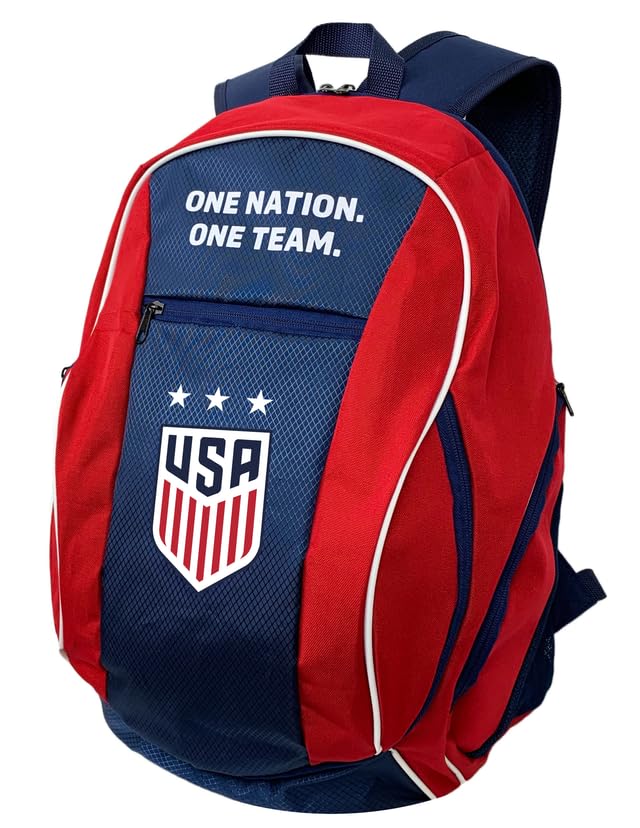 Icon Sports Offically Licensed U.S. Soccer Backpack With Soccer Ball Compartmen | USWNT Backpack