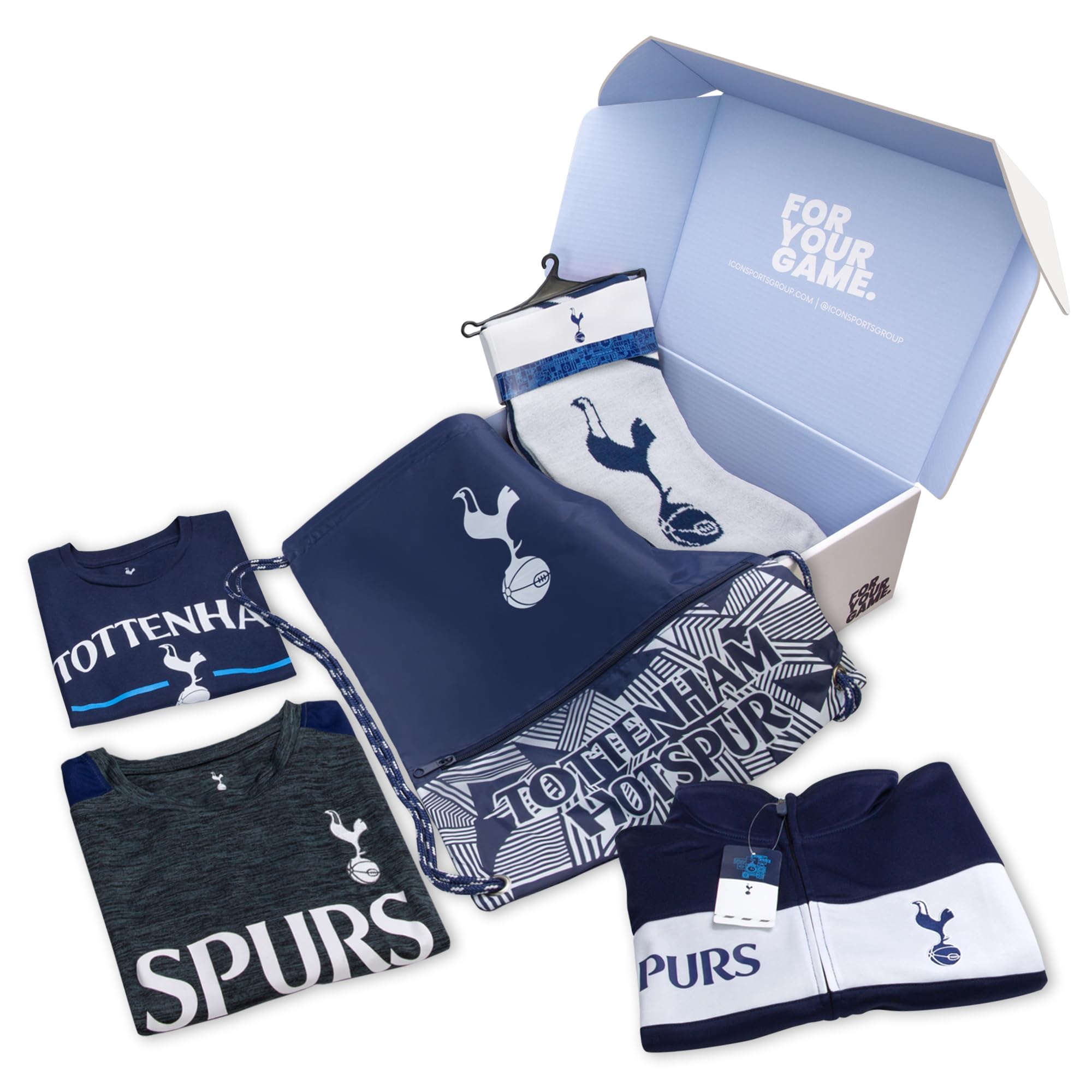 Icon Sports Pro League Ultimate Fan Pack – Officially Licensed 5-Piece Soccer Merch - Shirt, Jersey, Jacket, Scarf, Bag