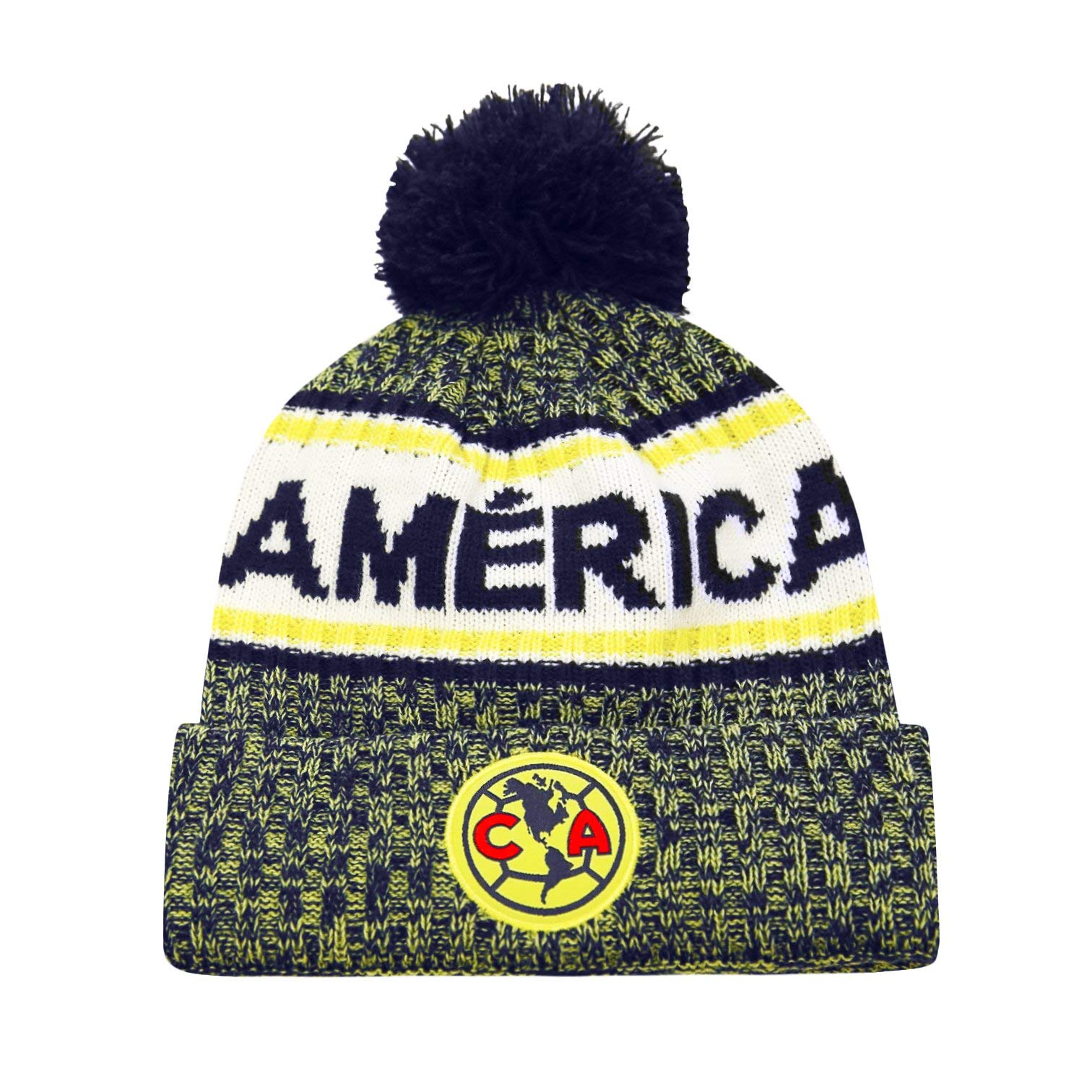 Icon Sports Club America Beanie – Official Soccer Football Team Knit Winter Warm Pom Cap Adult Unisex Casual Hat for Men Women CA42BN