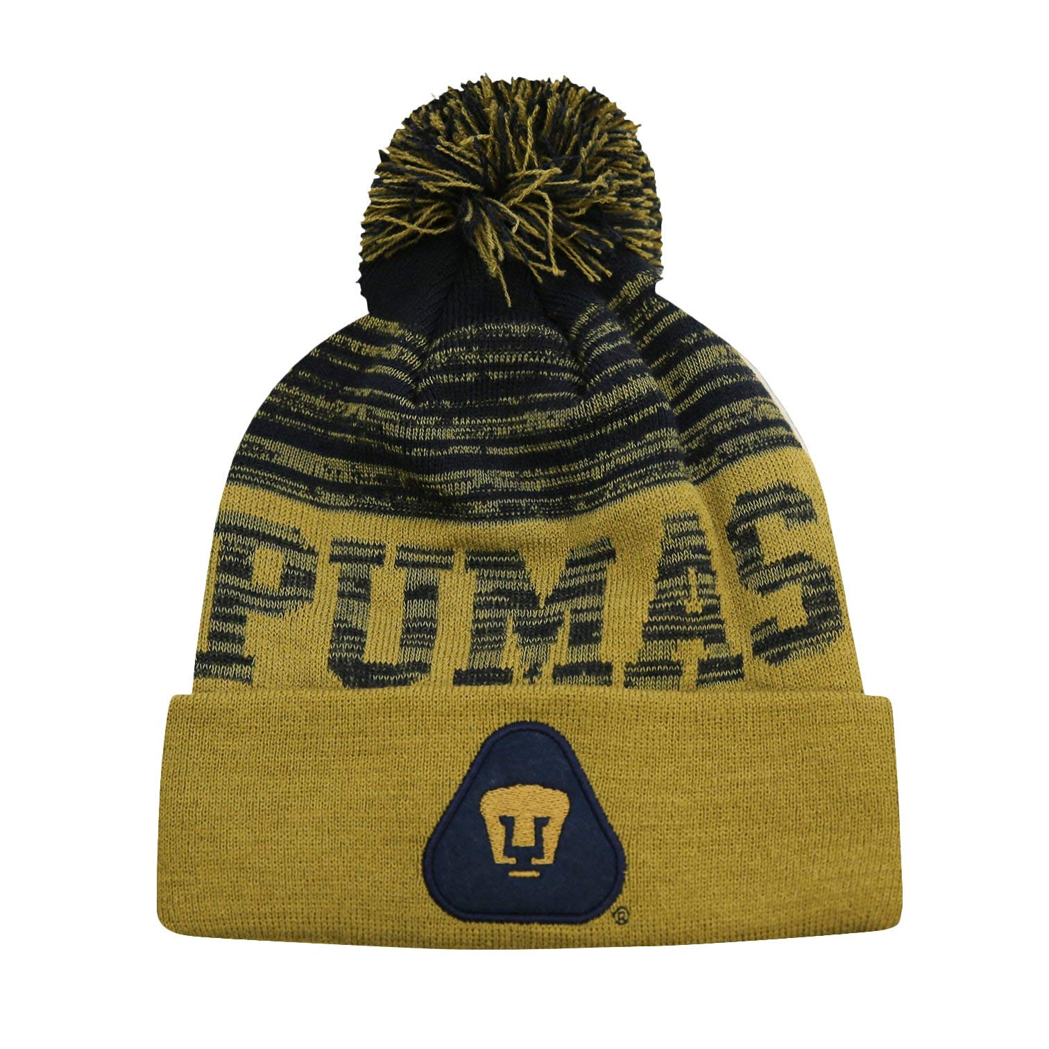Icon Sports Pumas UNAM Beanie – Official Soccer Football Team Club Universidad Nacional Knit Winter Warm Pom Cap Adult Unisex Casual Hat for Men Women PU45BN