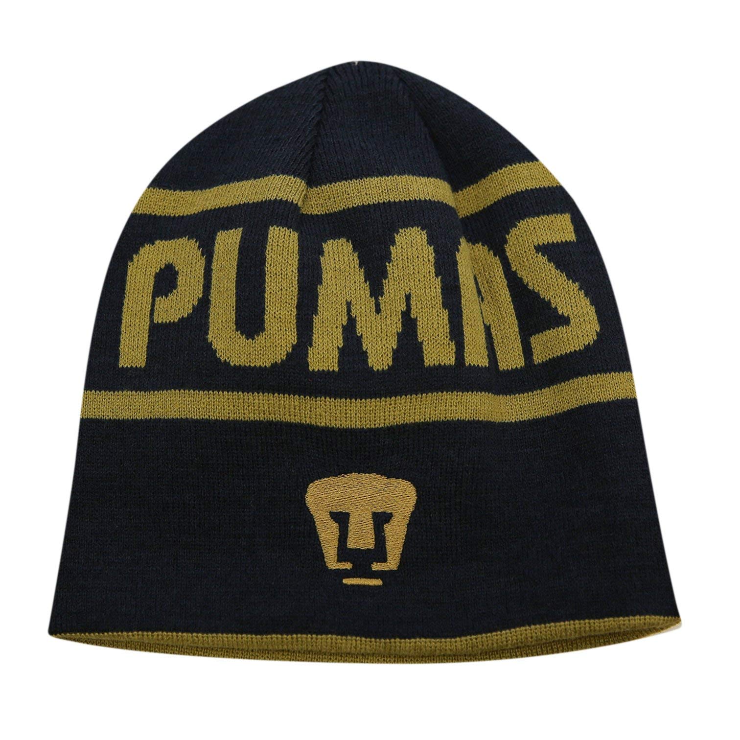 Icon Sports Pumas UNAM Beanie – Official Soccer Football Team Club Universidad Nacional Knit Winter Warm Reversible Cap Adult Unisex Casual Hat for Men Women PU46BN