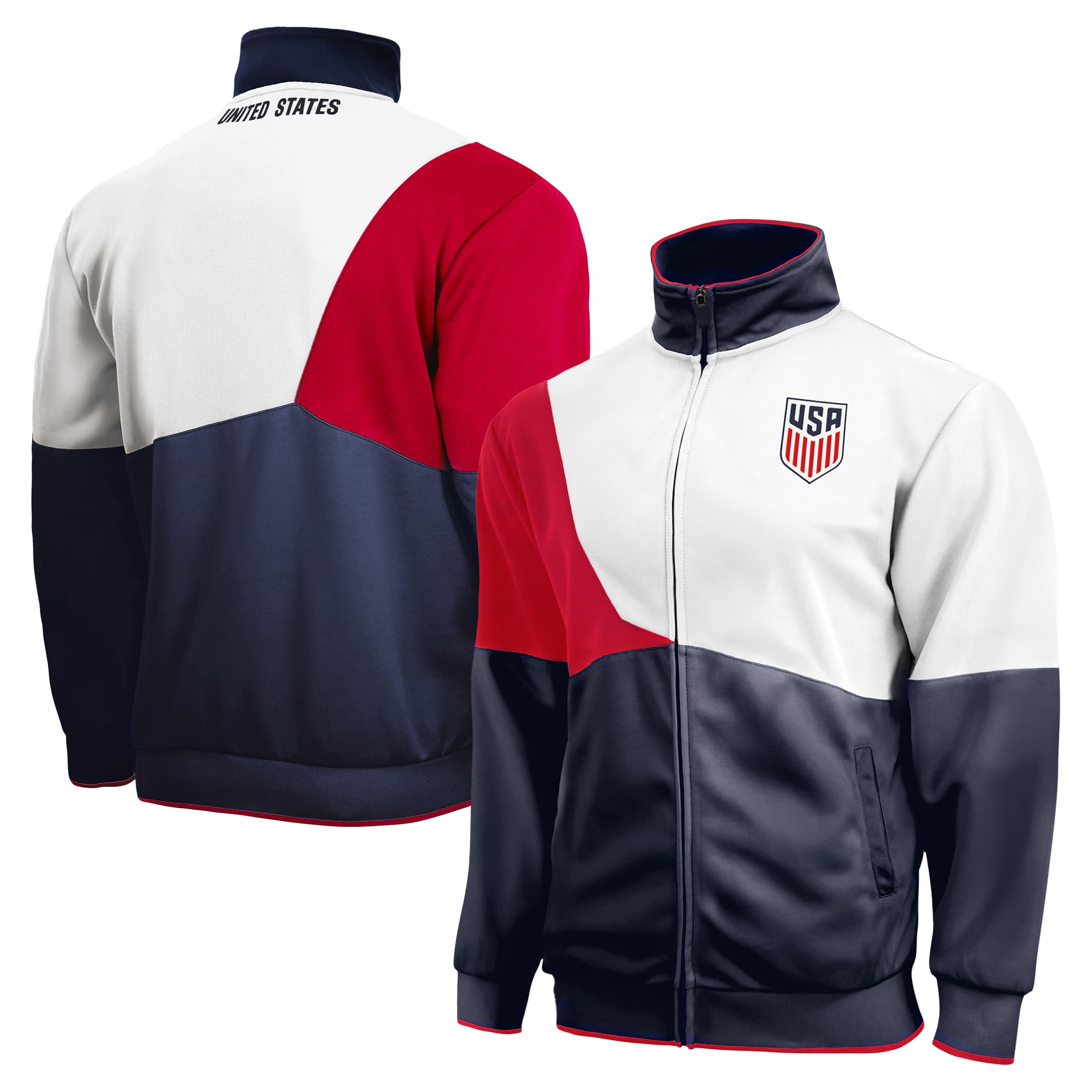Icon Sports Officially Licensed US Soccer Federation Track Jacket - Unisex Adult