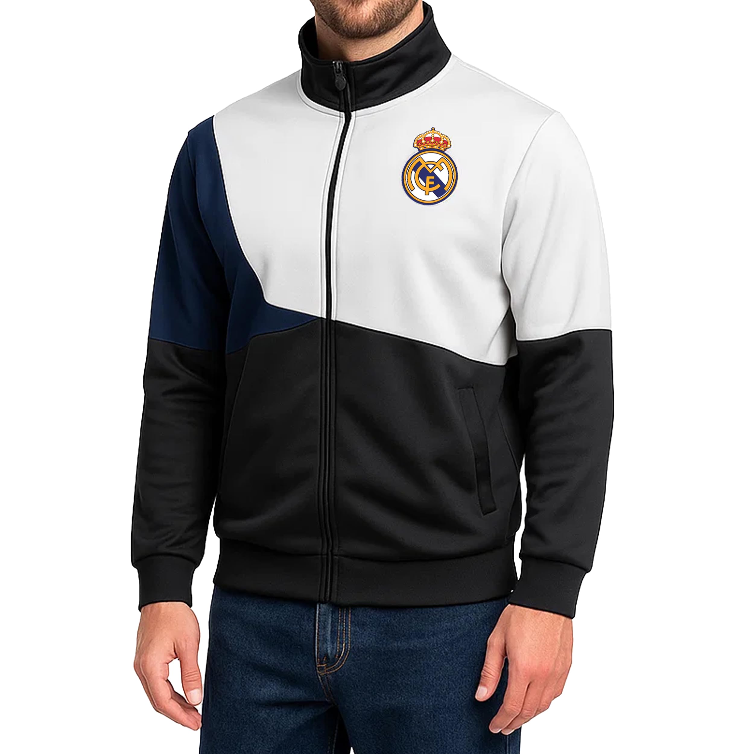 Icon Sports Officially Licensed Real Madrid CF Track Jacket - Unisex Adult