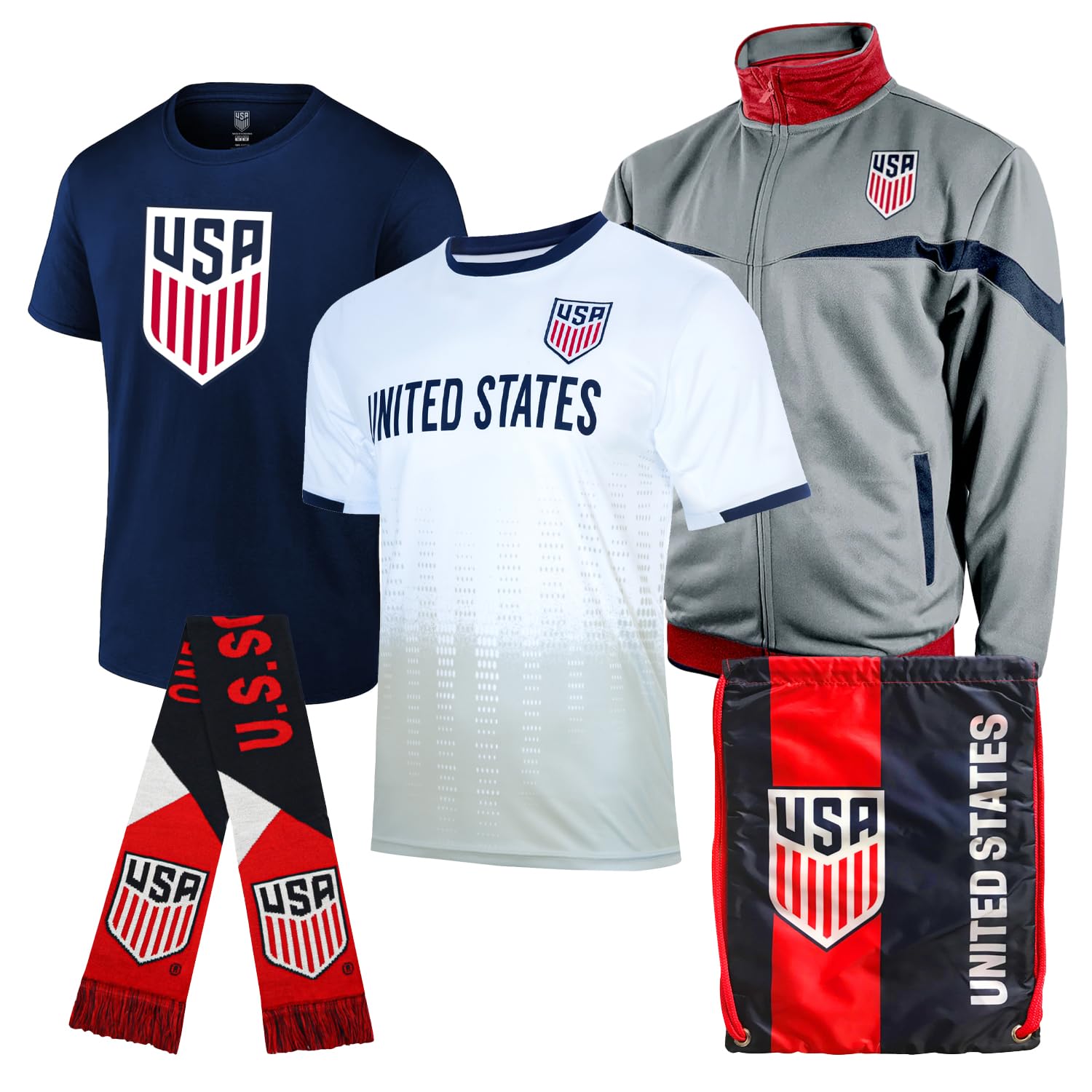 Icon Sports World Cup Ultimate Fan Pack – Officially Licensed 5-Piece Soccer Merch - Shirt, Jersey, Jacket, Scarf, Ball
