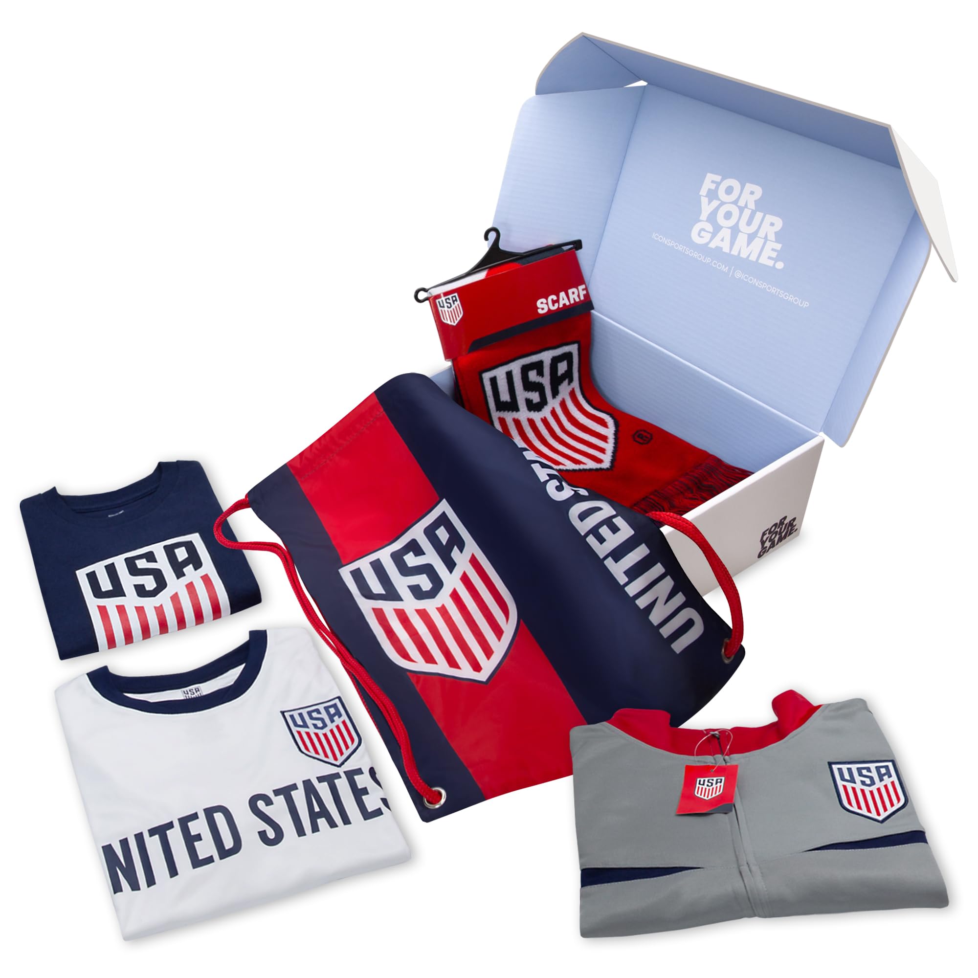 Icon Sports World Cup Ultimate Fan Pack – Officially Licensed 5-Piece Soccer Merch - Shirt, Jersey, Jacket, Scarf, Ball