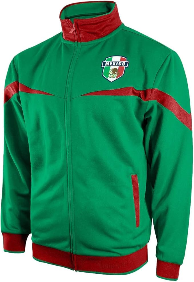 Icon Sports Adult Full-Zip Active Training Touchline Country Soccer Track Jacket | Mexico, Large