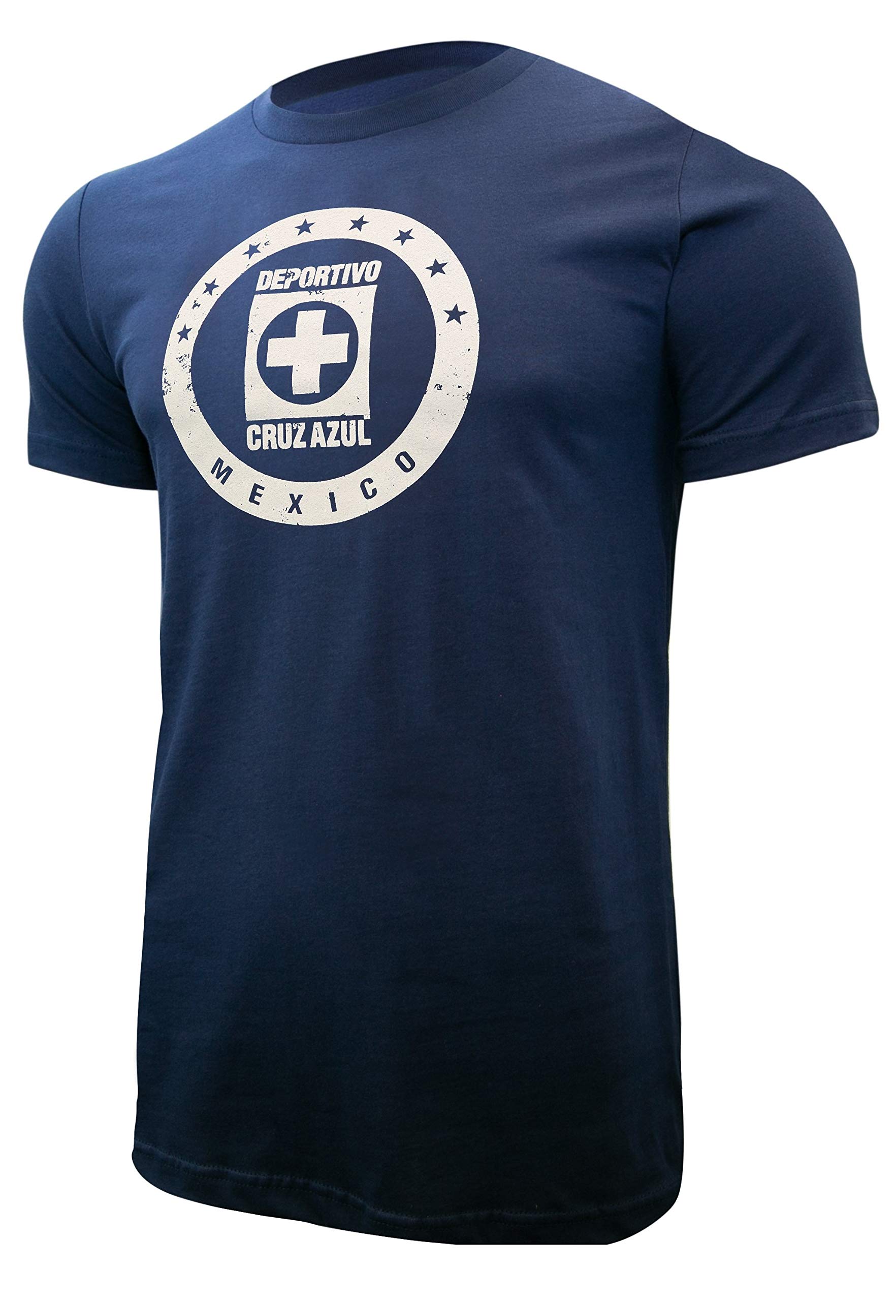 Icon Sports Cruz Azul T-Shirt – Official Men’s Adult Cotton Short Sleeve World Soccer Football Club Casual Active Graphic Top Tee CR163CT-N DOM XL