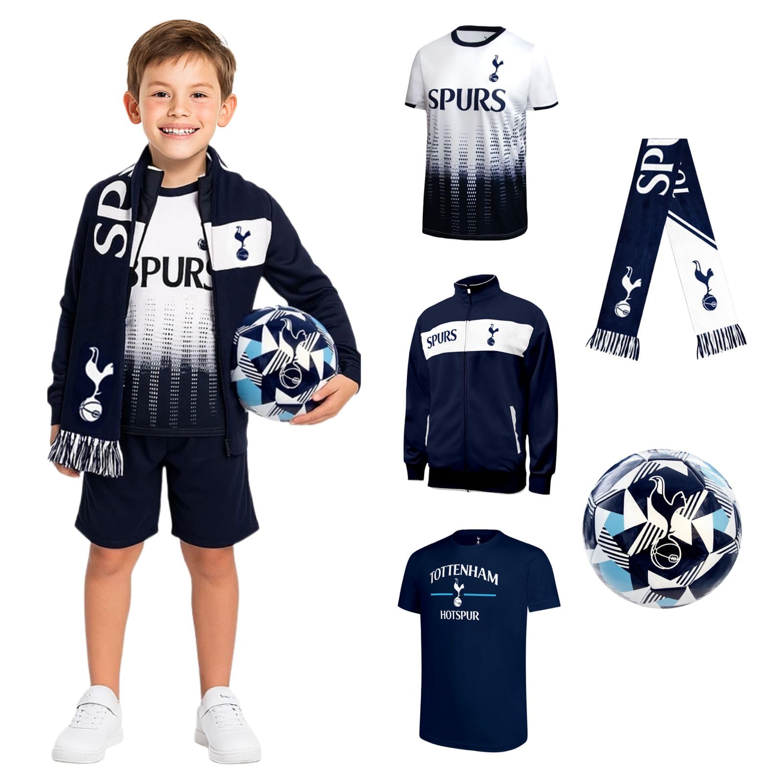 Icon Sports Official Soccer Team Ultimate Fan Pack - Unisex Kids - Jacket, T-Shirts, Scarf & Soccer Ball
