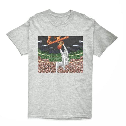 Cutscene Classics 8-Bit Retro Gaming Basketball Moments Men’s T-Shirt