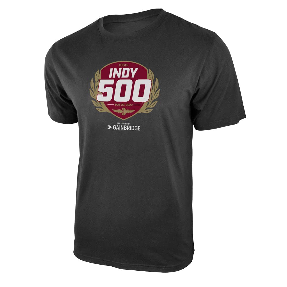 Icon Sports Indy 500 T-Shirt – Official Men’s 2022 Event Indianapolis Motor Speedway Racing Adult Indiana Race Graphic Cotton Top Tee Charcoal