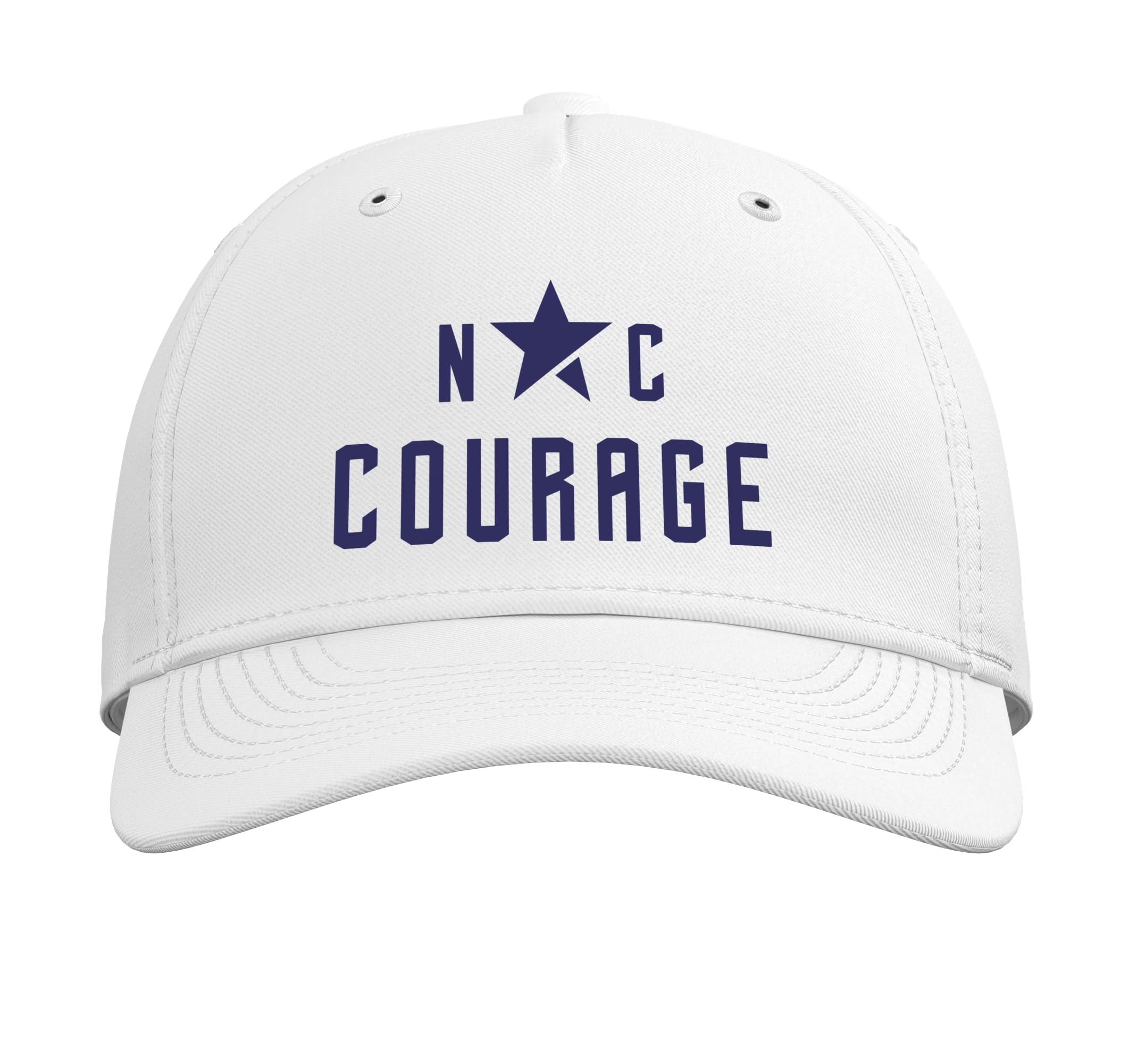 NWSL NC Courage Officially Licensed White Cap Adjustable Baseball Hat