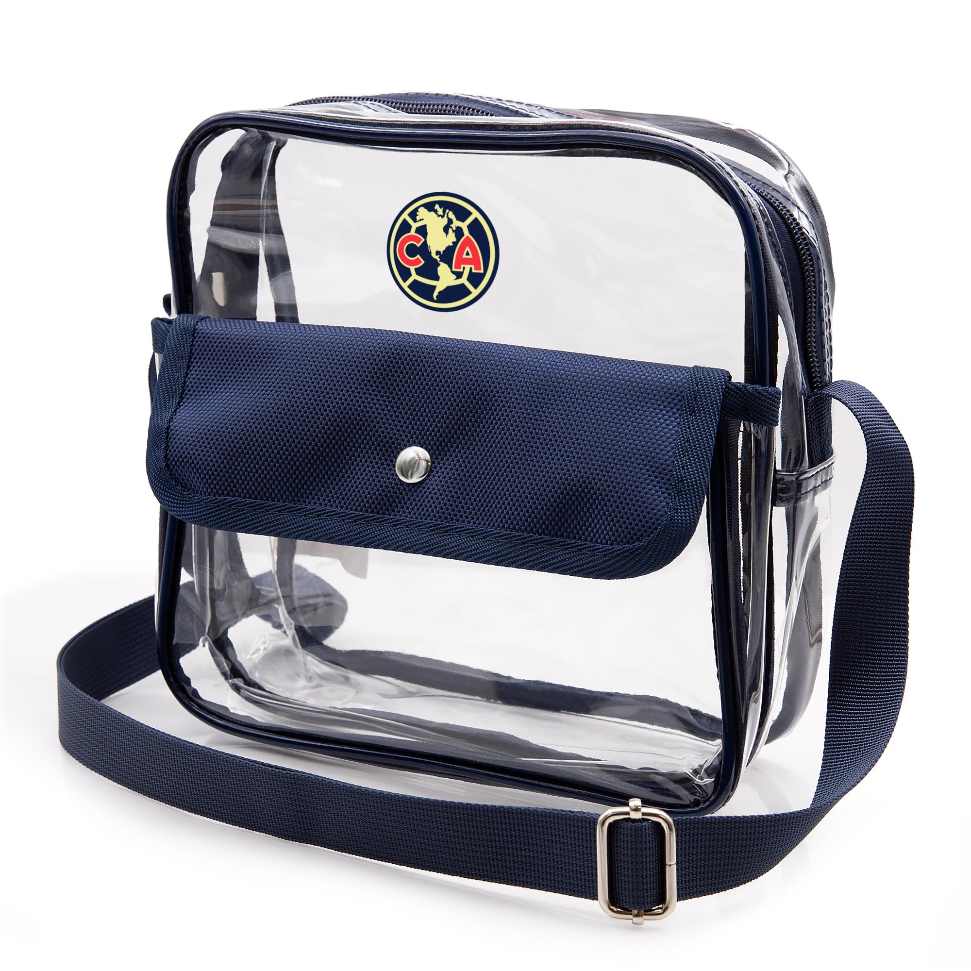 Icon Sports Officially Licensed Stadium-Approved Clear Crossbody Bag with Zipper and Side Pocket