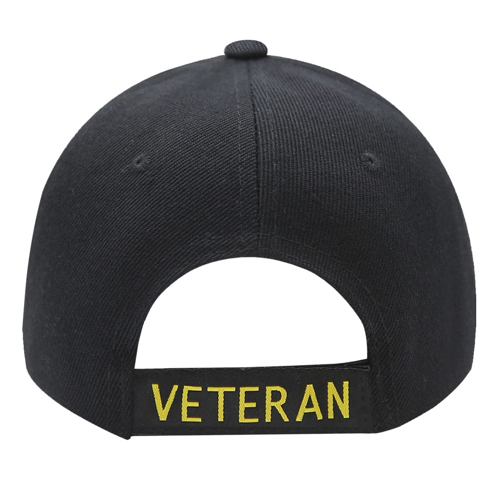 Icon Sports U.S. Military Adult Veterans Acrylic Hat Cap | U.S. Military Vietnam Veteran | Black