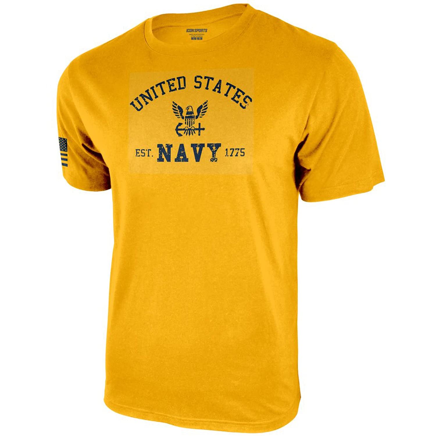 Icon Sports Mens U.S. Navy Graphic Logo Short Sleeve Cotton T-Shirt