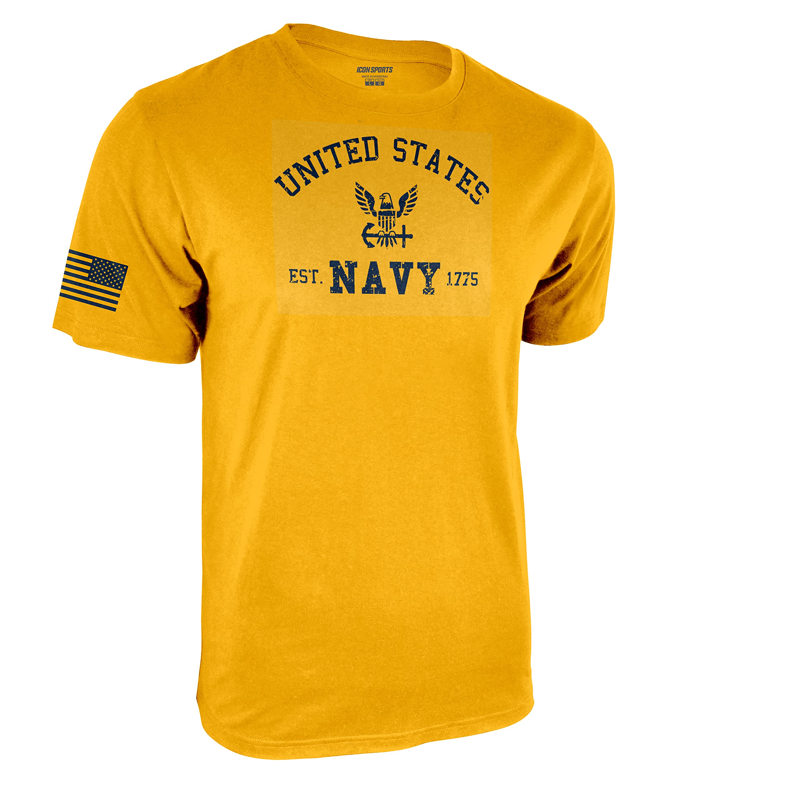 Icon Sports Mens U.S. Navy Graphic Logo Short Sleeve Cotton T-Shirt