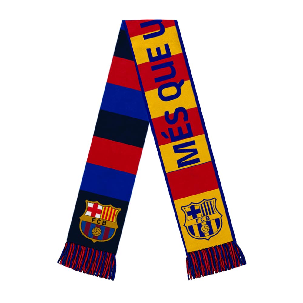 Icon Sports Officially Licensed FC Barcelona Soccer Scarf - Unisex Adult