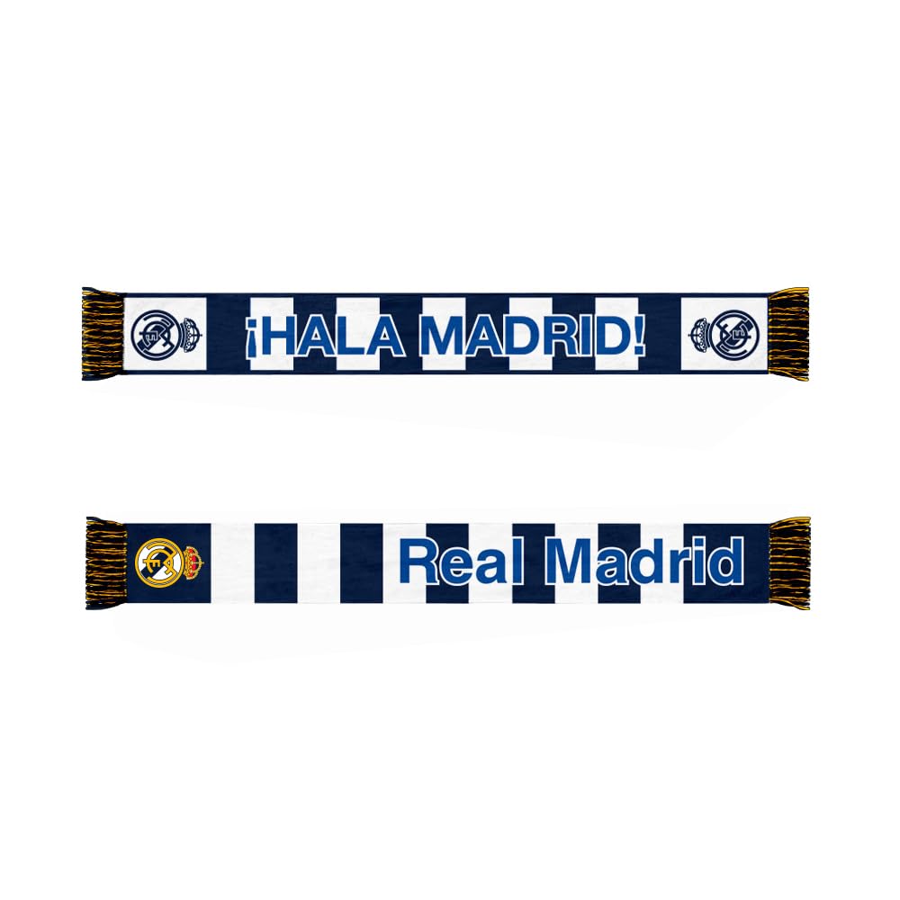 Icon Sports Officially Licensed Real Madrid CF Soccer Scarf - Unisex Adult