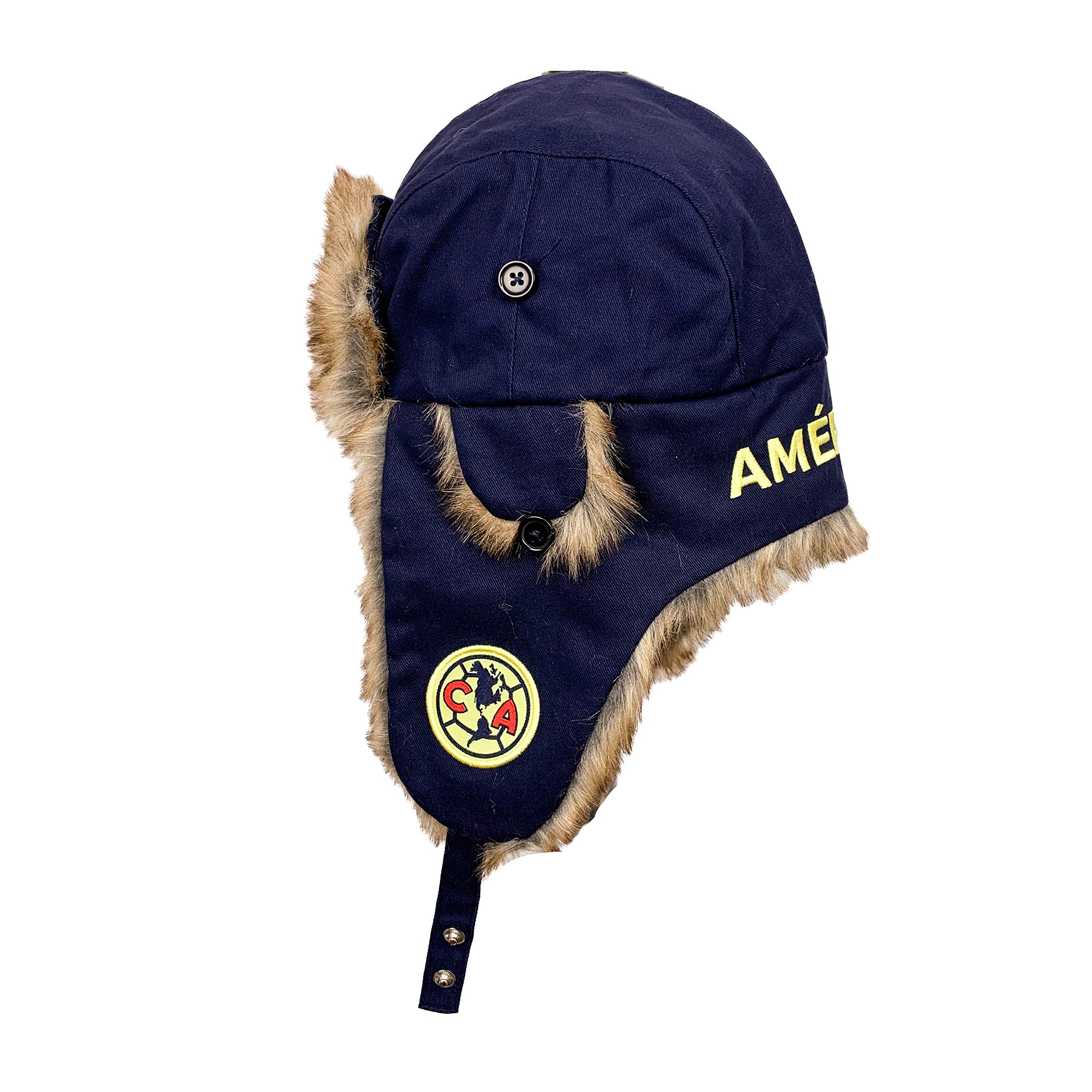 Icon Sports Club America Trapper Hat, Licensed America Winter Hat Navy