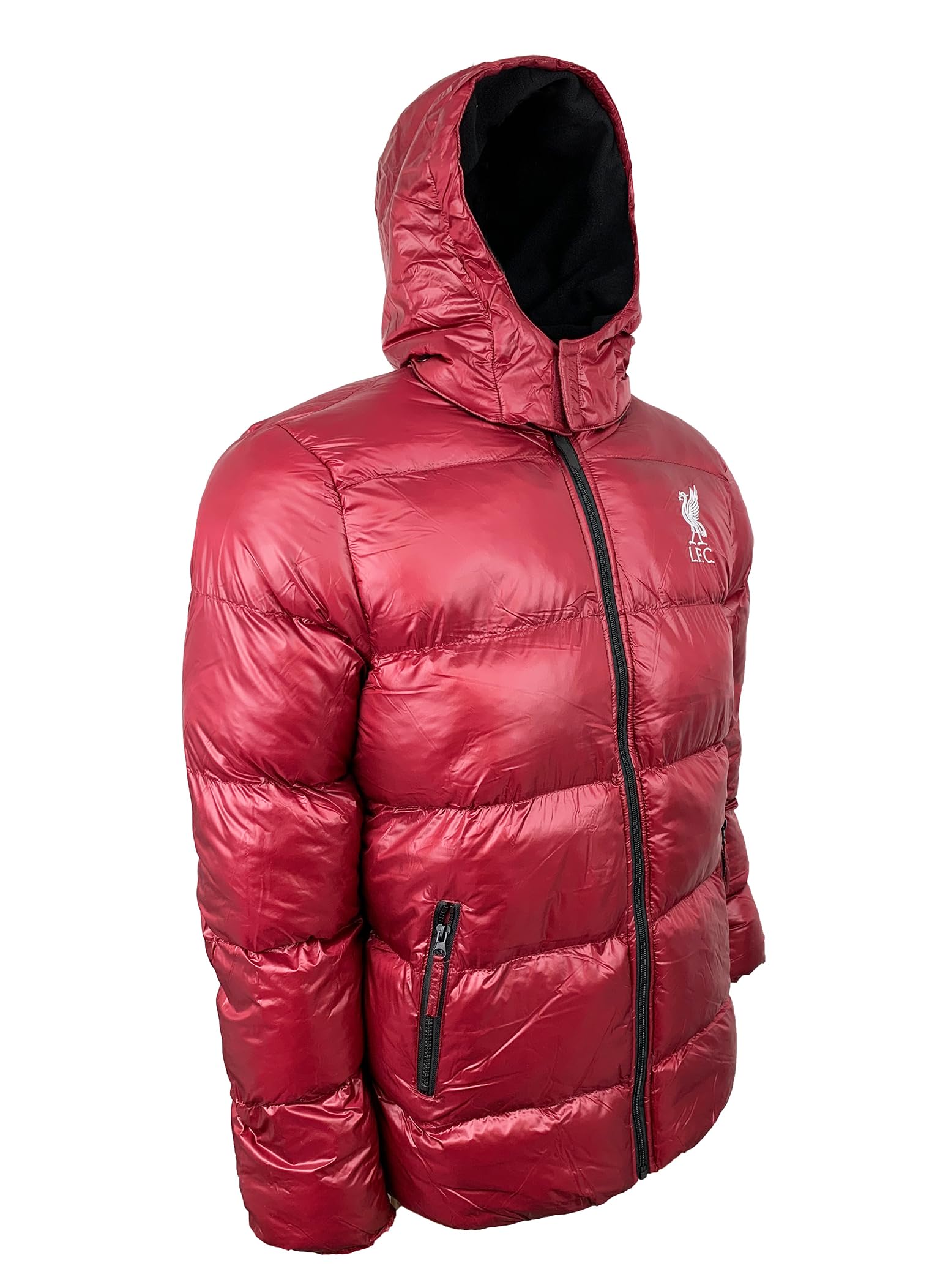 Icon Sports Liverpool Winter Jacket, With Removable Hood, Liverpool Hooded Puffer Jacket