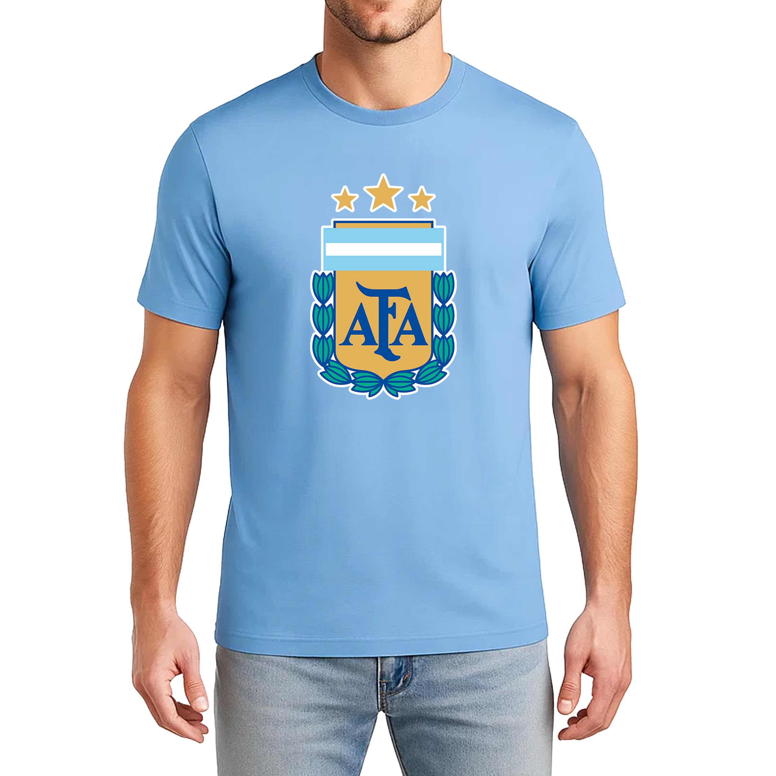 Icon Sports Officially Licensed Argentine Football Association Soccer Cotton T-Shirt - Unisex Adult