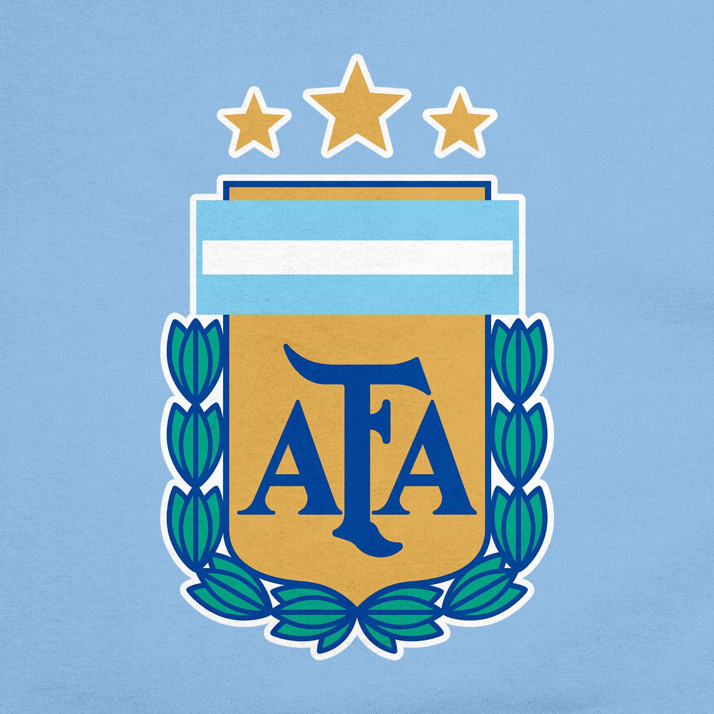 Icon Sports Officially Licensed Argentine Football Association Soccer Cotton T-Shirt - Unisex Adult